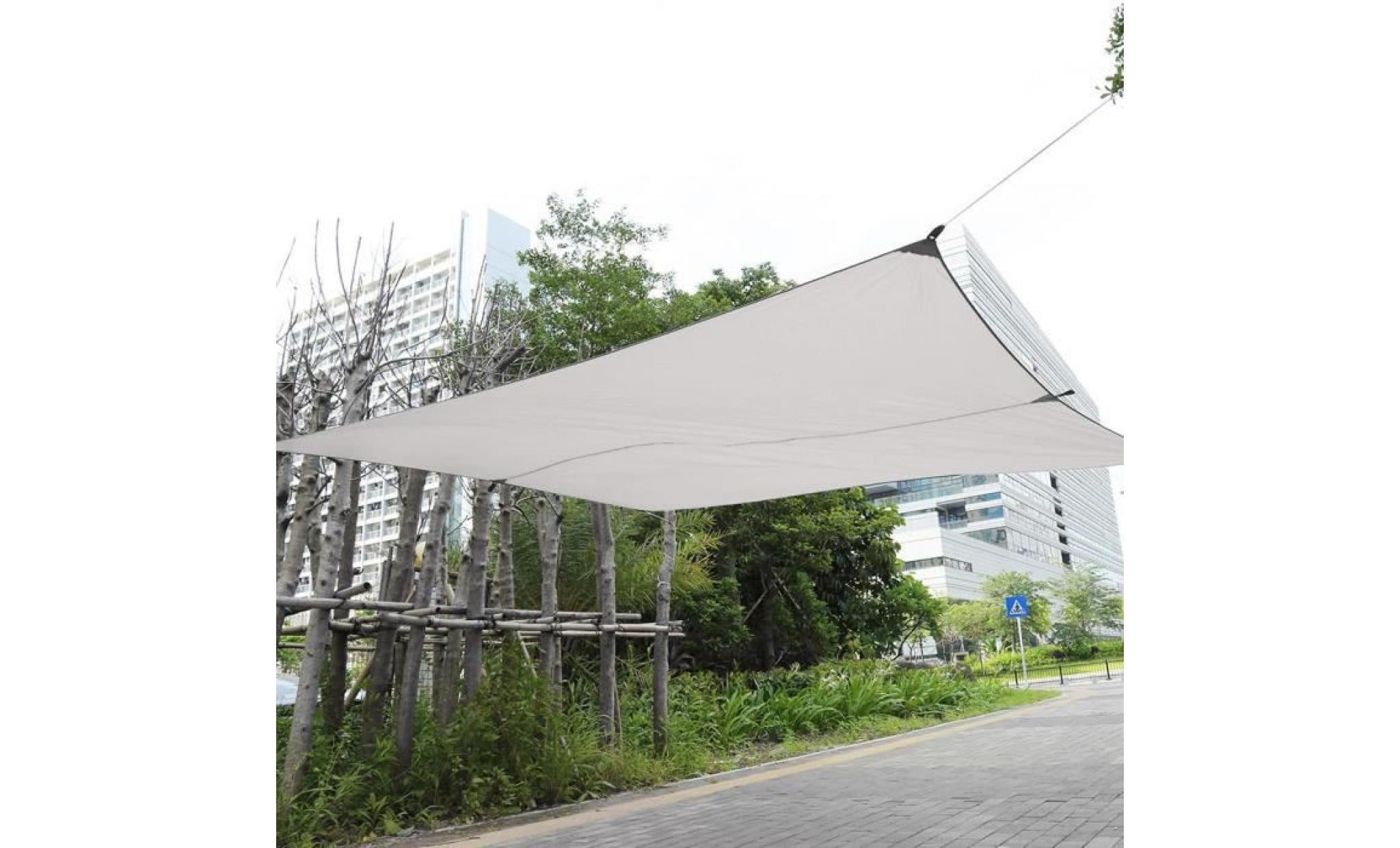 new sand sun voile d'ombrage solaire rectangle polyester auvent auvent extérieur jardin patio 3 * 4 m cy