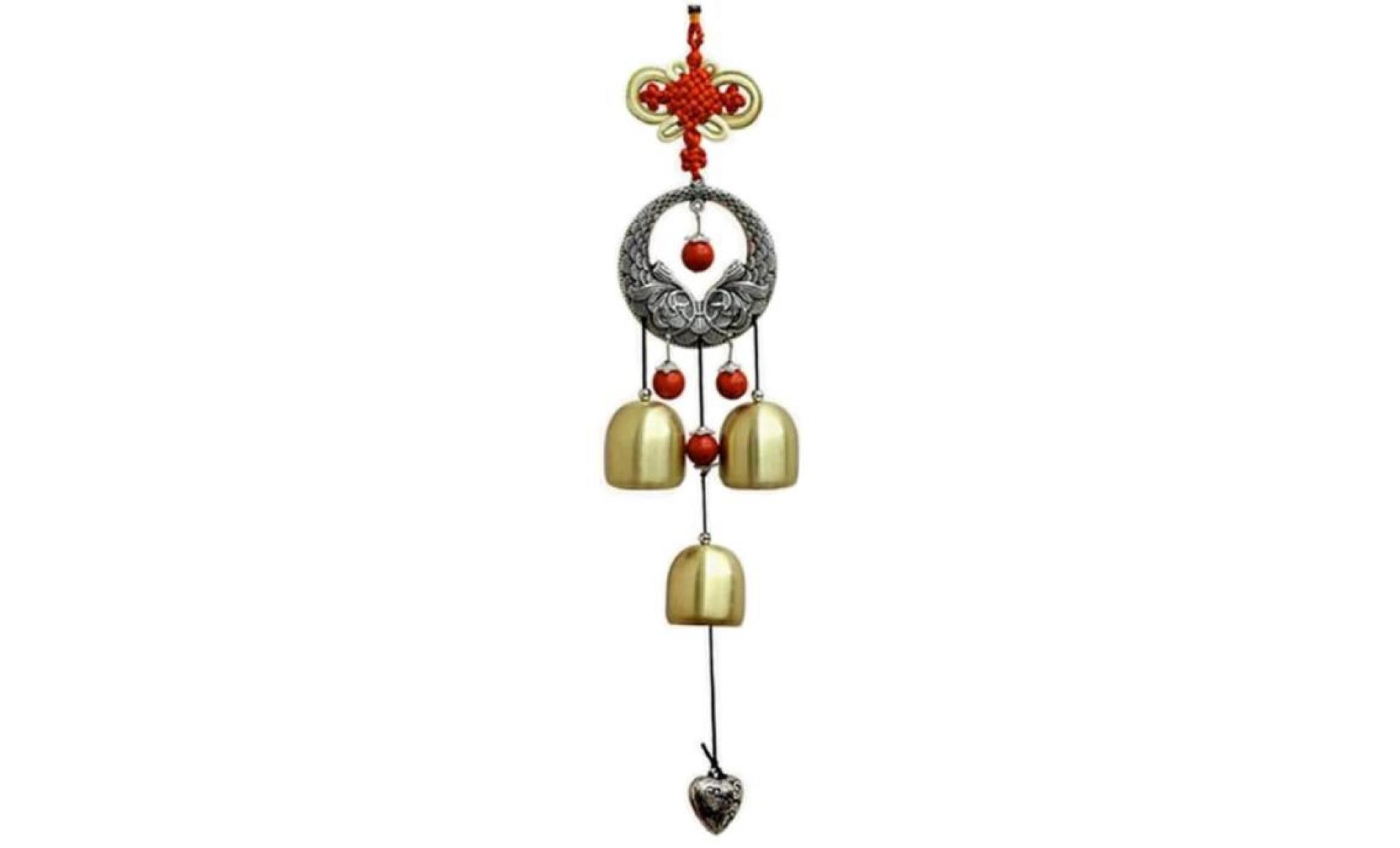[noeud rouge] chimes classique vent métal cuivre bells vent hanging décor
