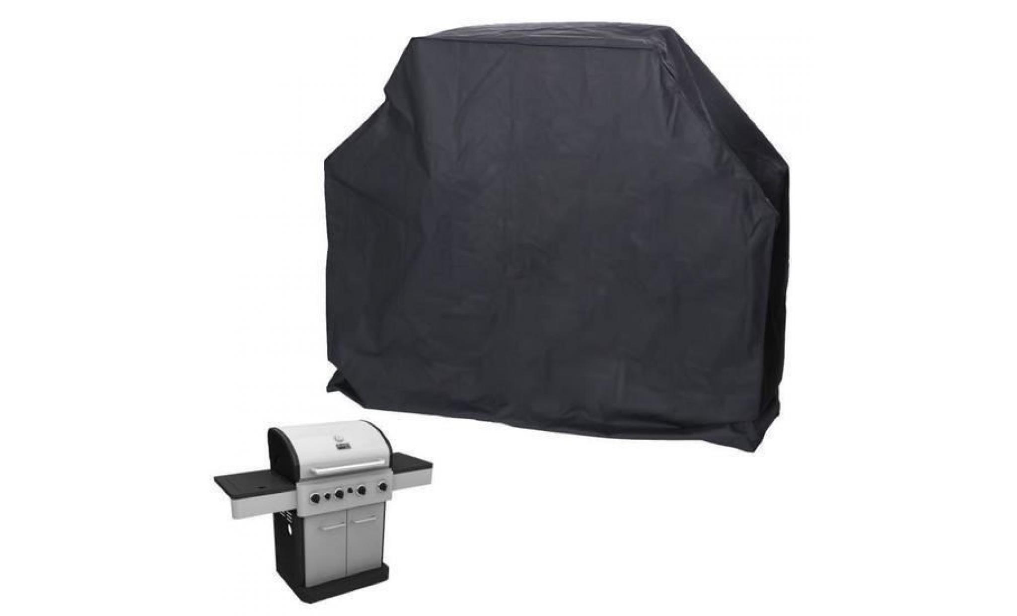 noir 145x61x117cm  housse barbecue bbq protection etanche anti poussière anti pluie
