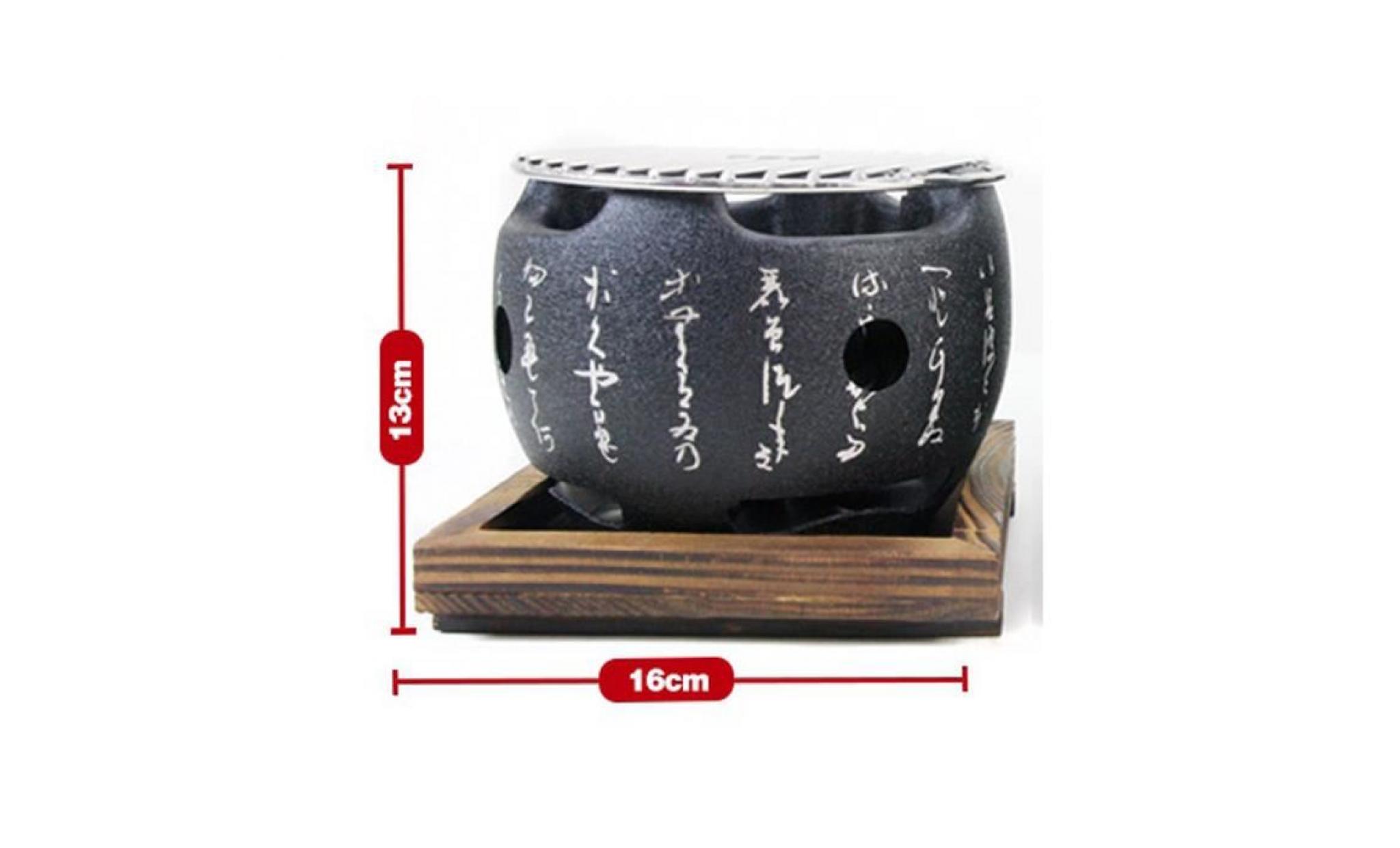 nomade style japon aluminium forme mini hibachi circulaire pour rôtir la viande de charbon set de cuisine pas cher