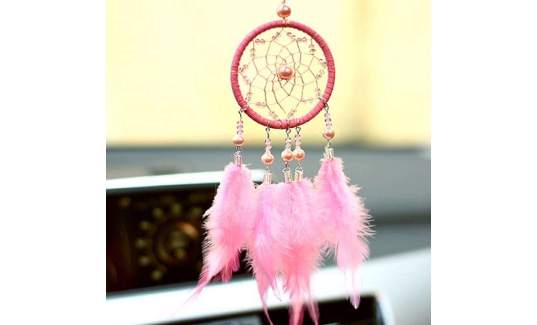 nouveau design 1pc rose coréen plume de velours pendentif carillons de vent pas cher