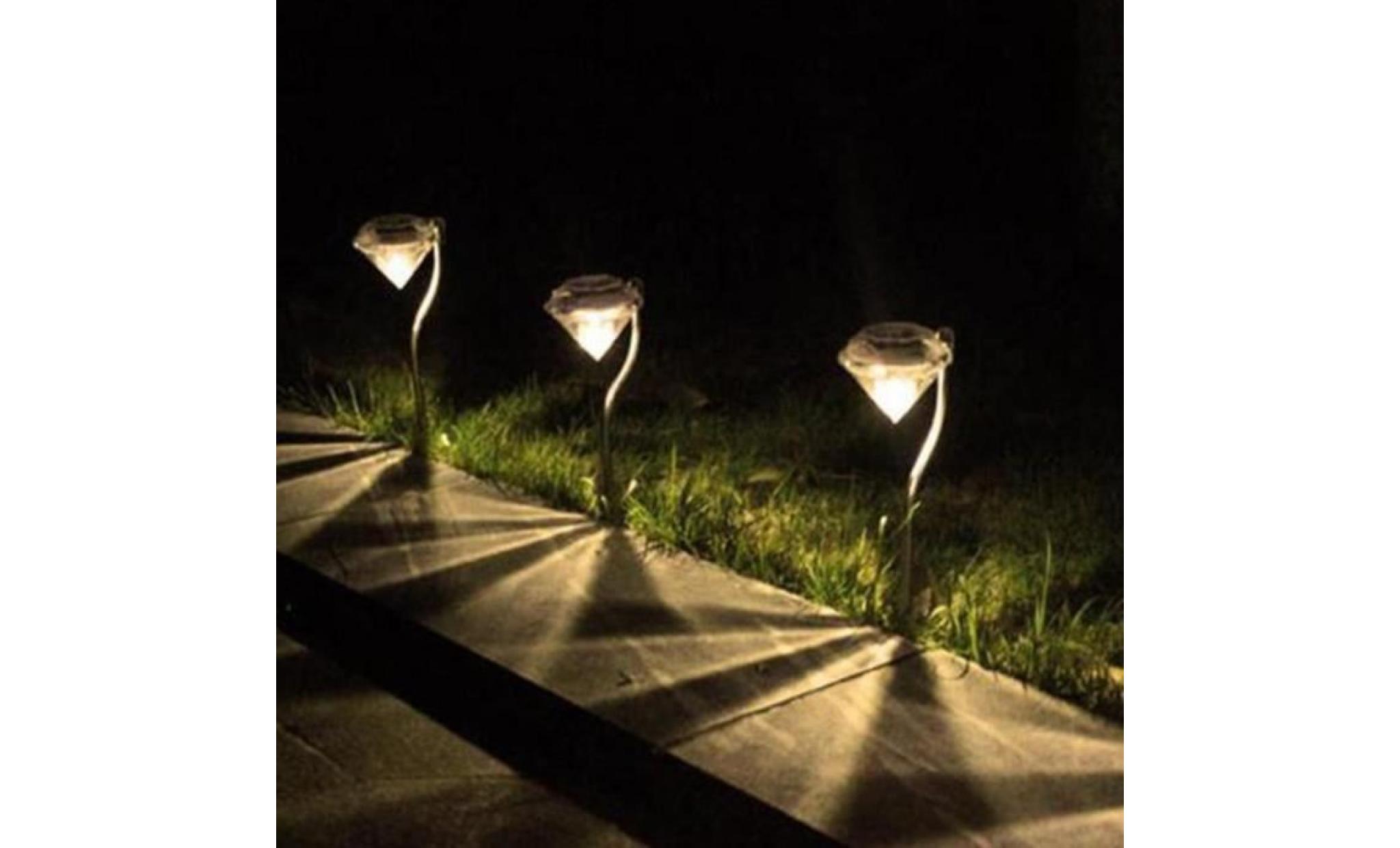 nouveau en plein air led chemin lampe énergie solaire de nuit lumières de fleur lampe maison jardin clôture lumière jardin p