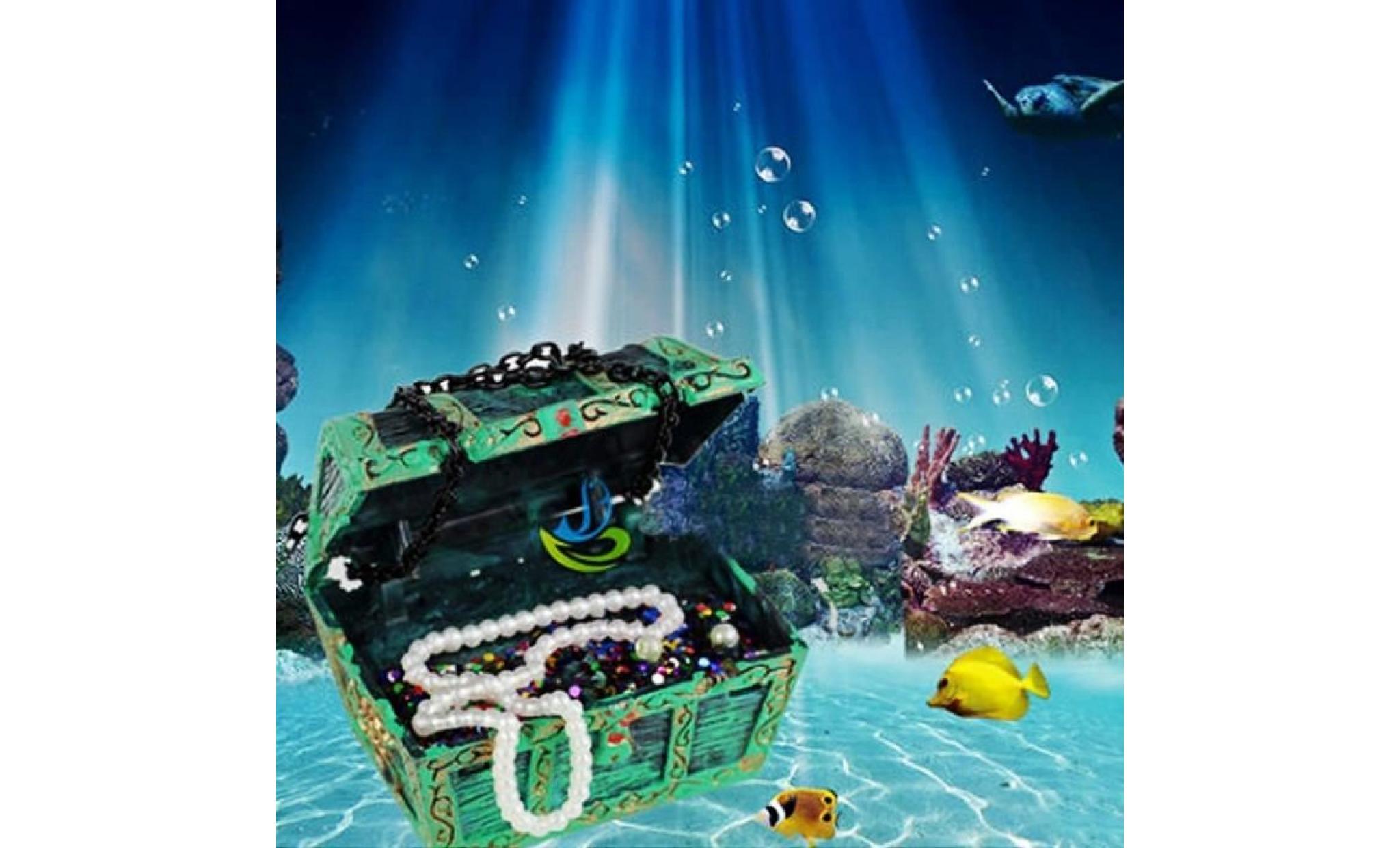nouveau trésor poitrine en forme d'aquarium action air ornement fish tank ornement aquarium décor paysage pas cher