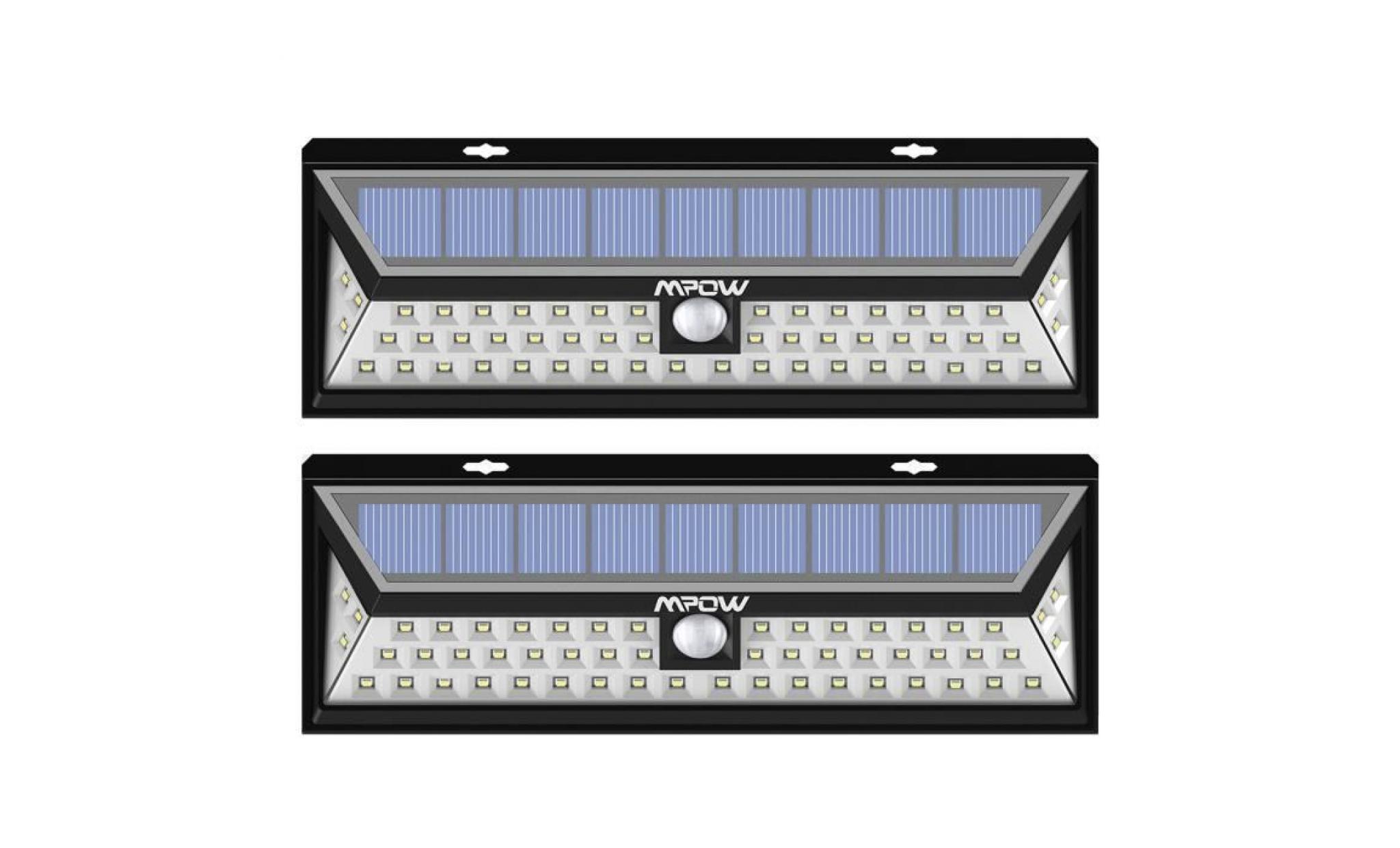 [nouveau version ]mpow 54 led lampe solaire extérieur étanche 1188 lumens luminaire exterieur/ spot exterieur 270° angle reglable