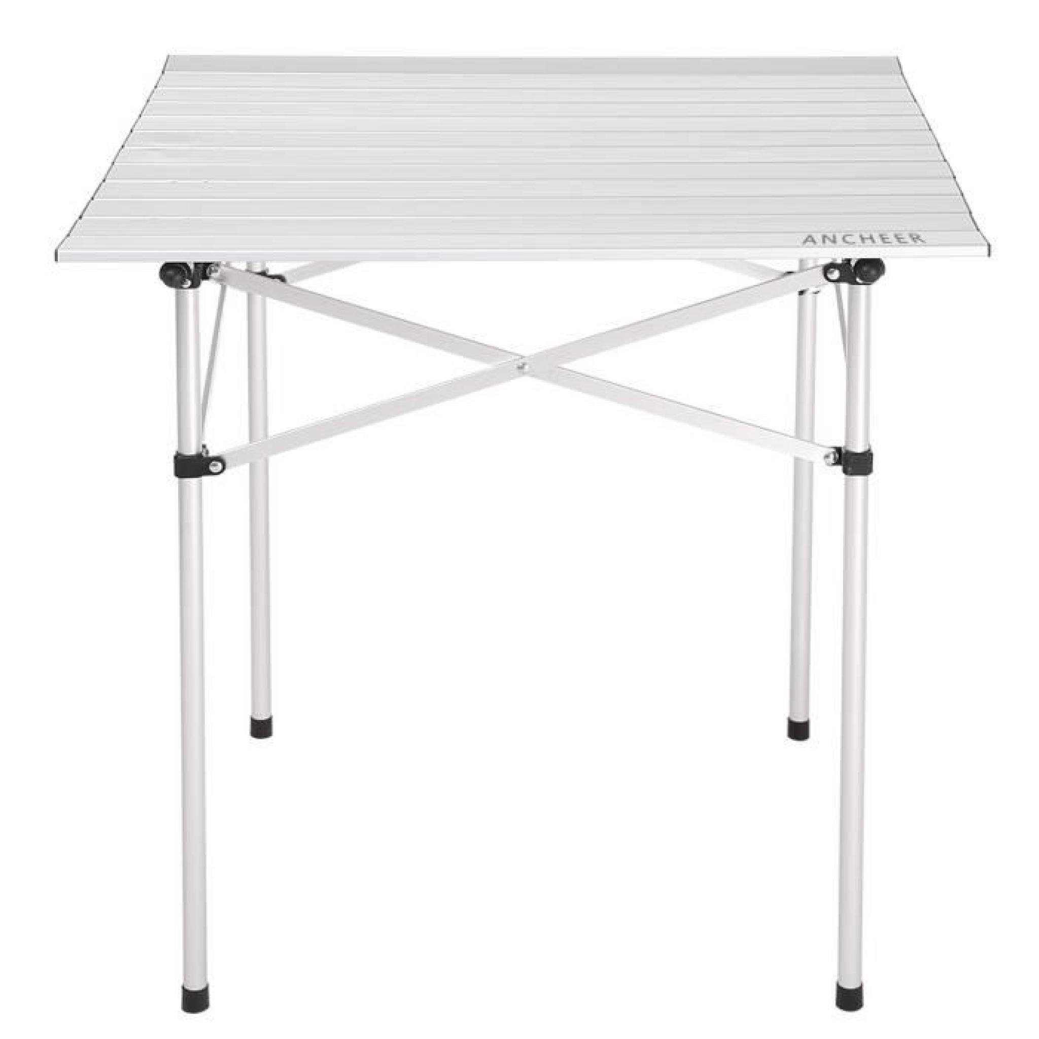Nouvelle Ancheer table de jardin Portable aluminium retrousser Table pliante Camping pique-nique  pas cher