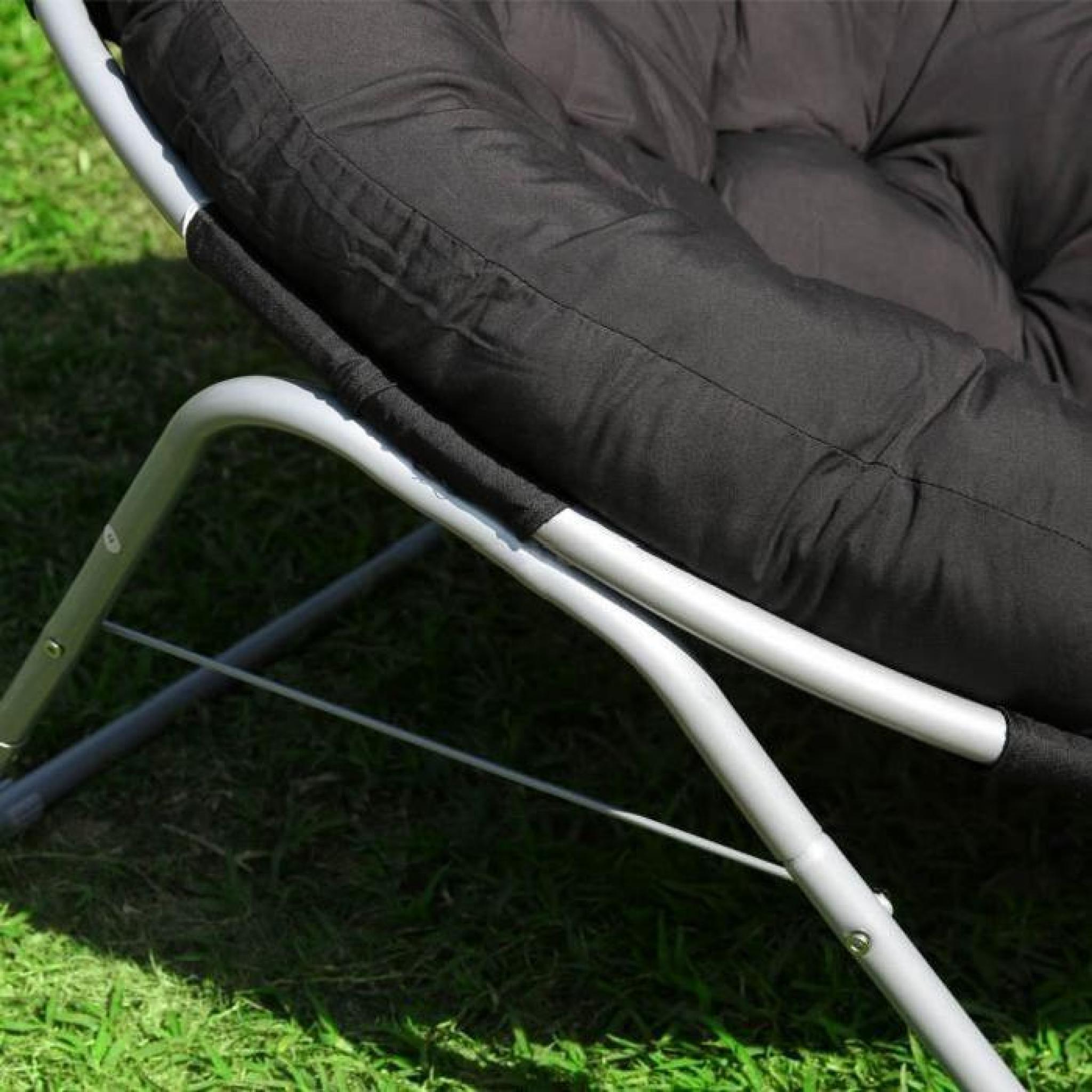 Nouvelle chaise de jardin chaise chaire de lune cour extérieure ronde coussin rembourré chaise Papasan pas cher