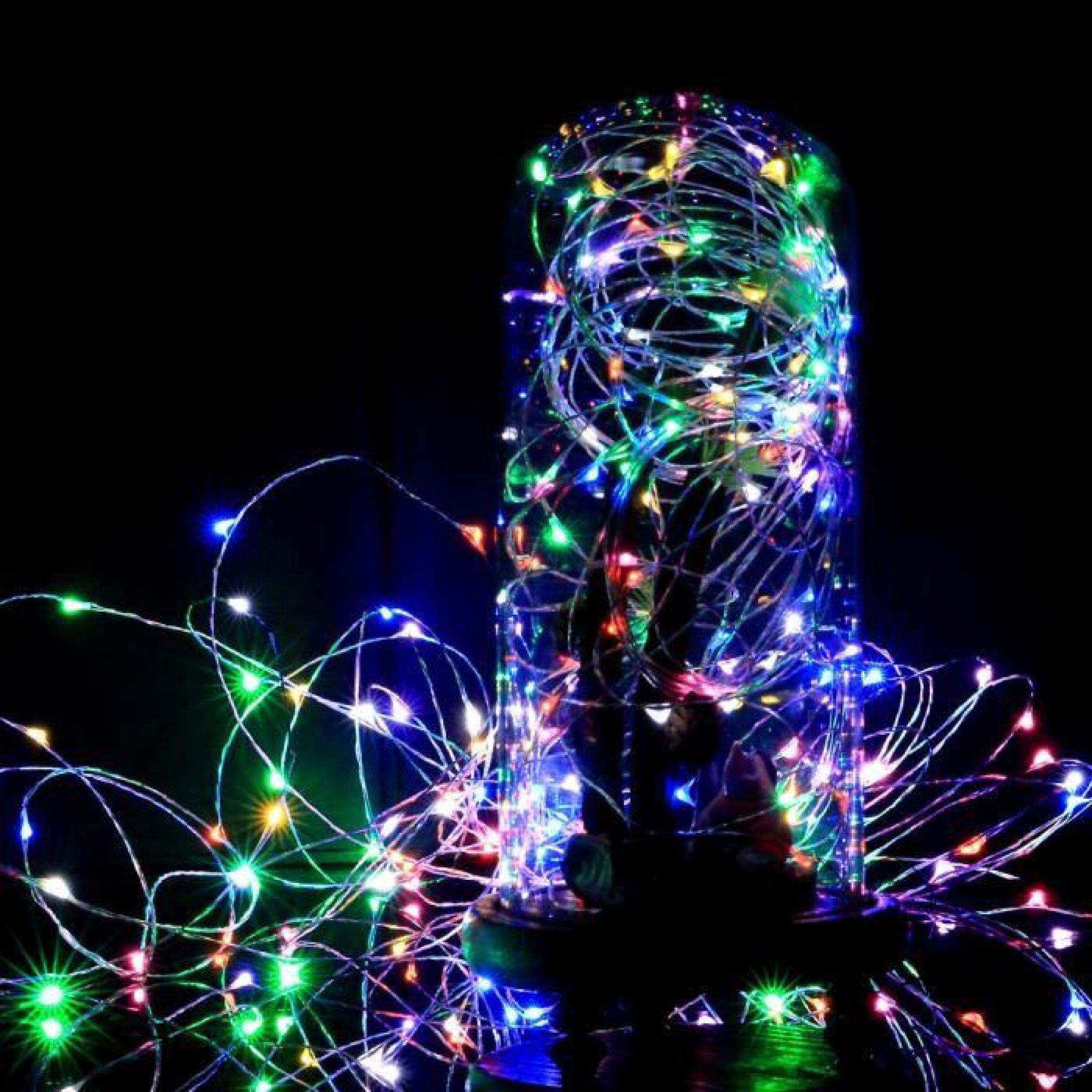 Nouvelle HOMDOX 10M 6V 100LED guirlande lumineuse décoration de fête colorée lumineuse Party Festival Decor lumière télécommande Plu