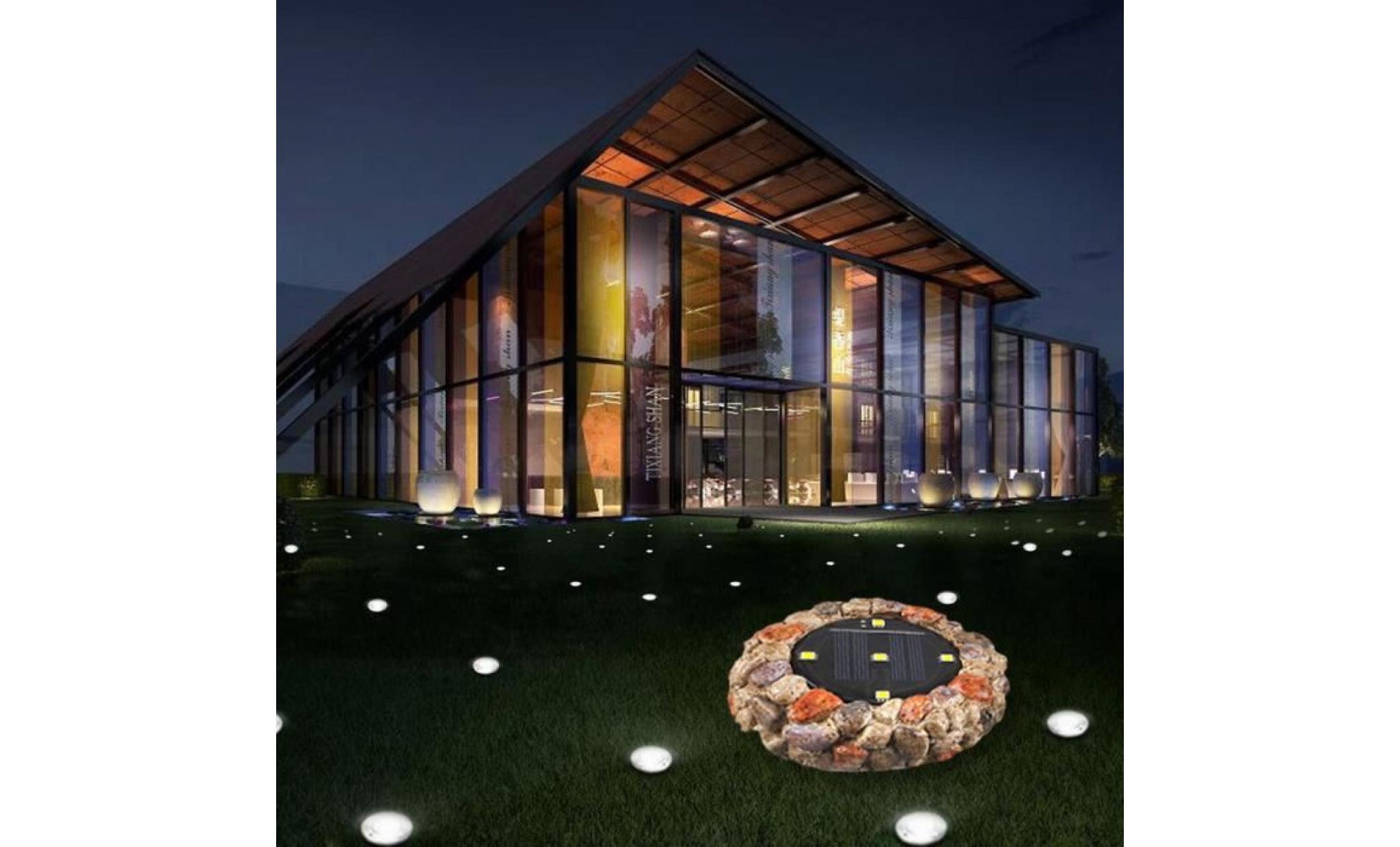 nouvelle lumière solaire souterrain étanche à l'eau 5led imitation pierre insérée lampe d'herbe jardin jardin a lpp80808943a_666