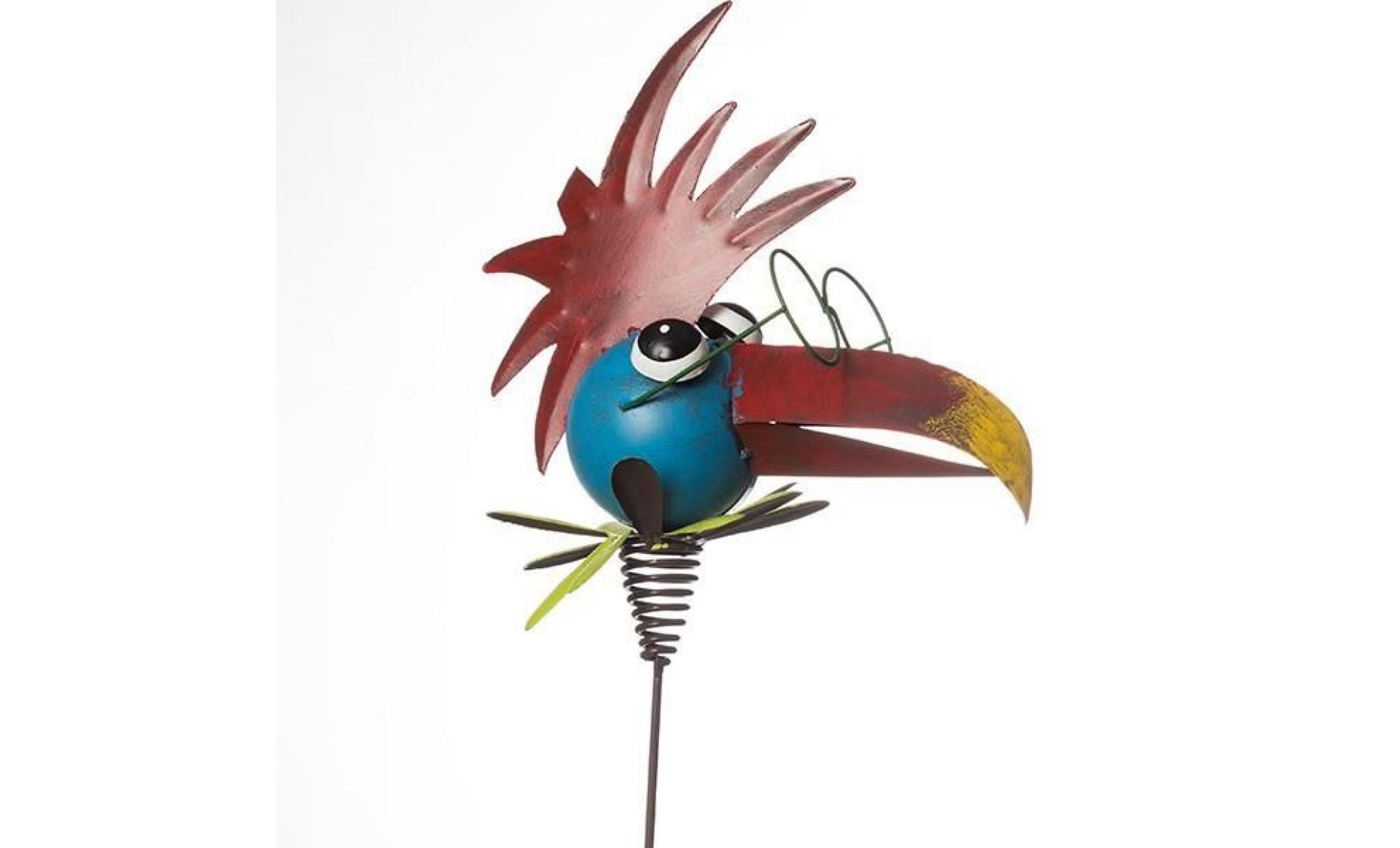 oiseau coloré de décoration pour jardin design   antennes pas cher