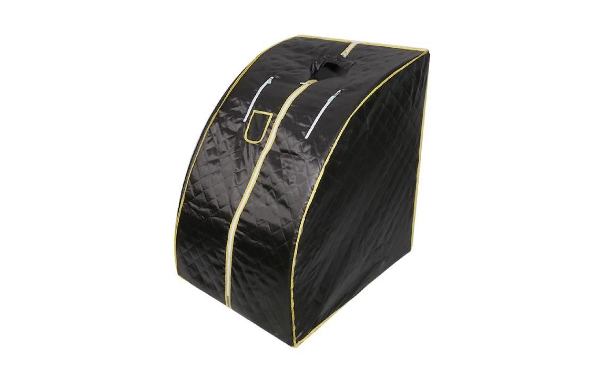 oobest® 75*24*32cm noir sauna portable spa + télécommande intérieur pliable complet sauna à vapeur pas cher