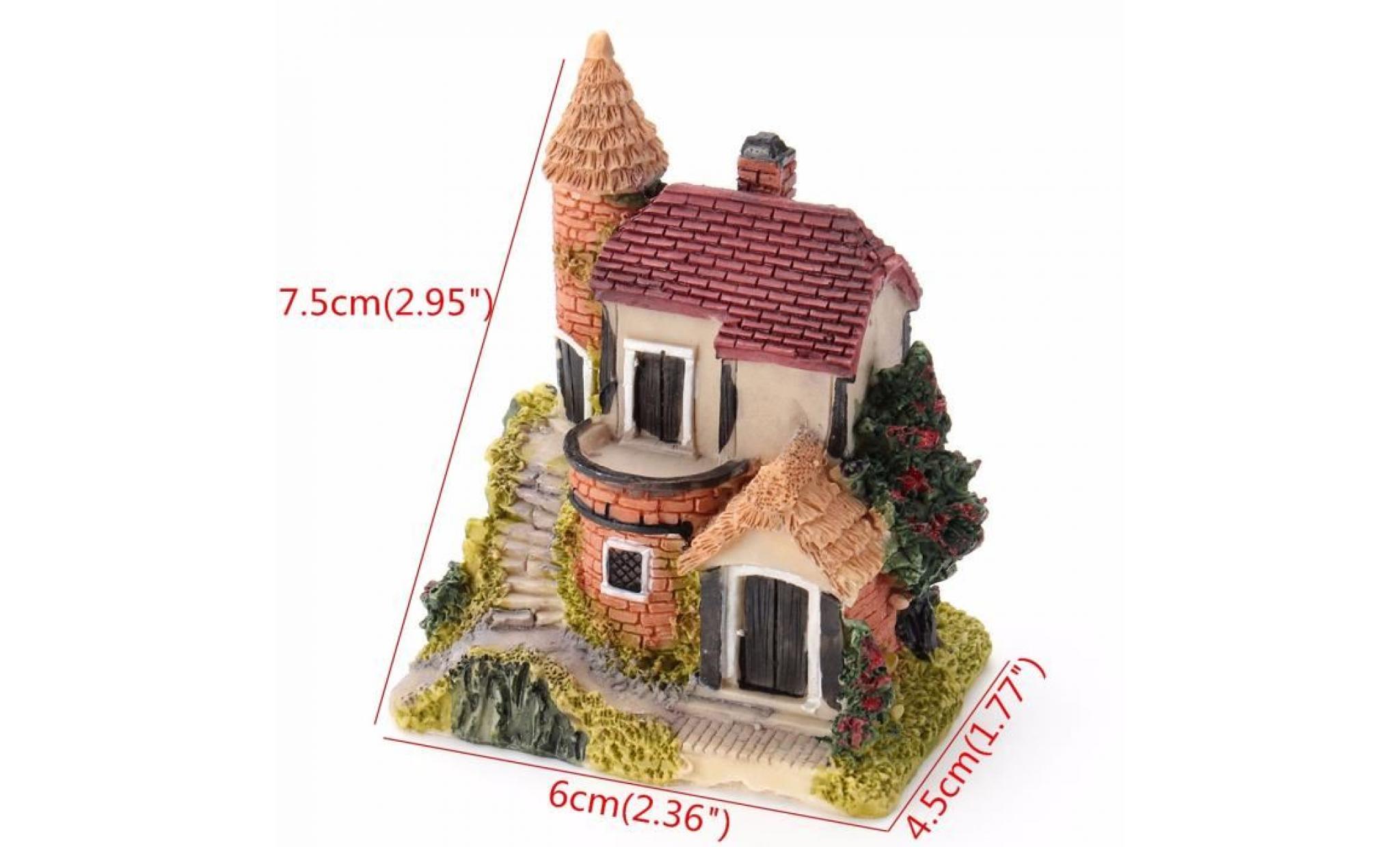 ornement résine décoration miniature jardin bonsaï maison figurine pas cher