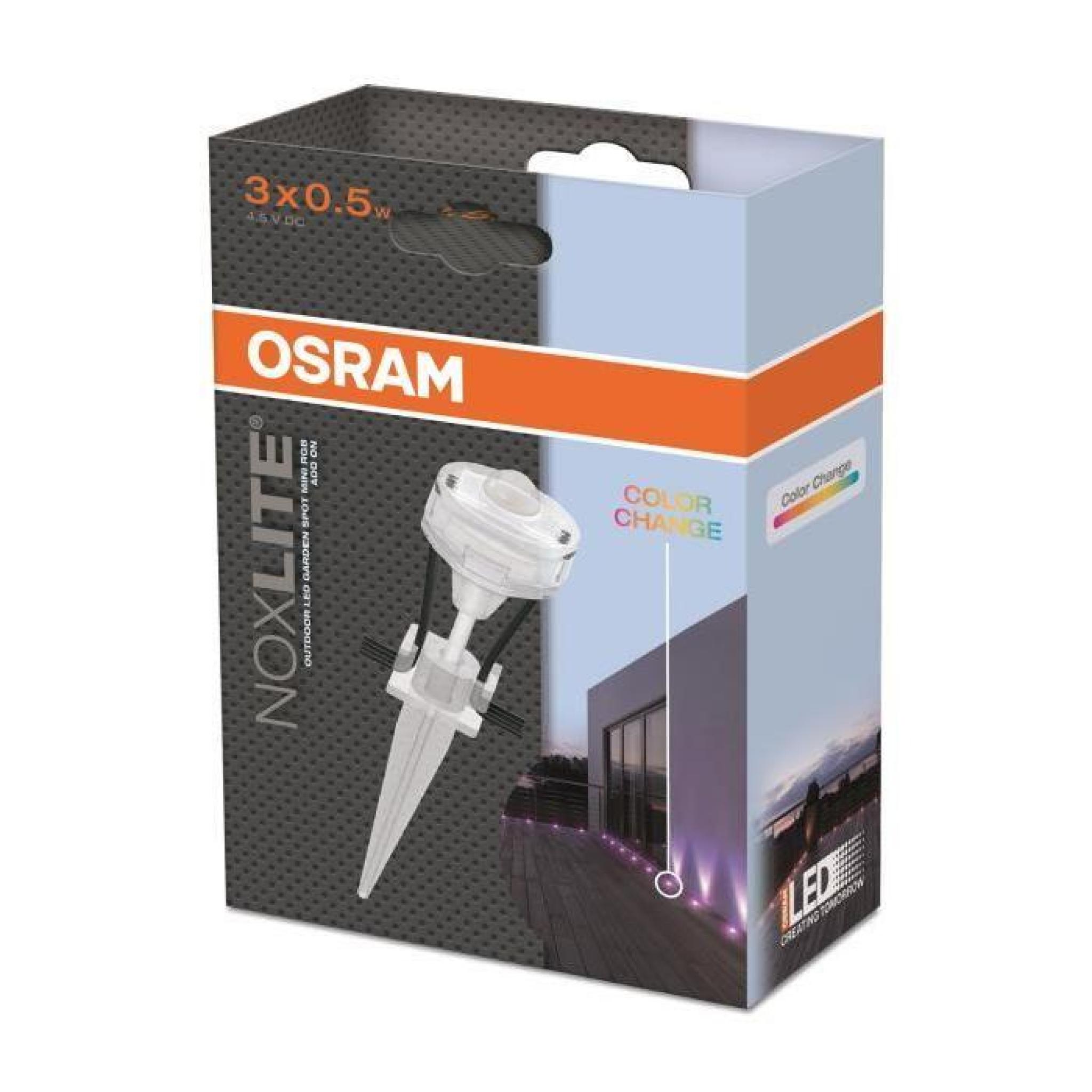 OSRAM Extension spots de jardin LED 3 m 3x0,5 W couleurs variables pas cher