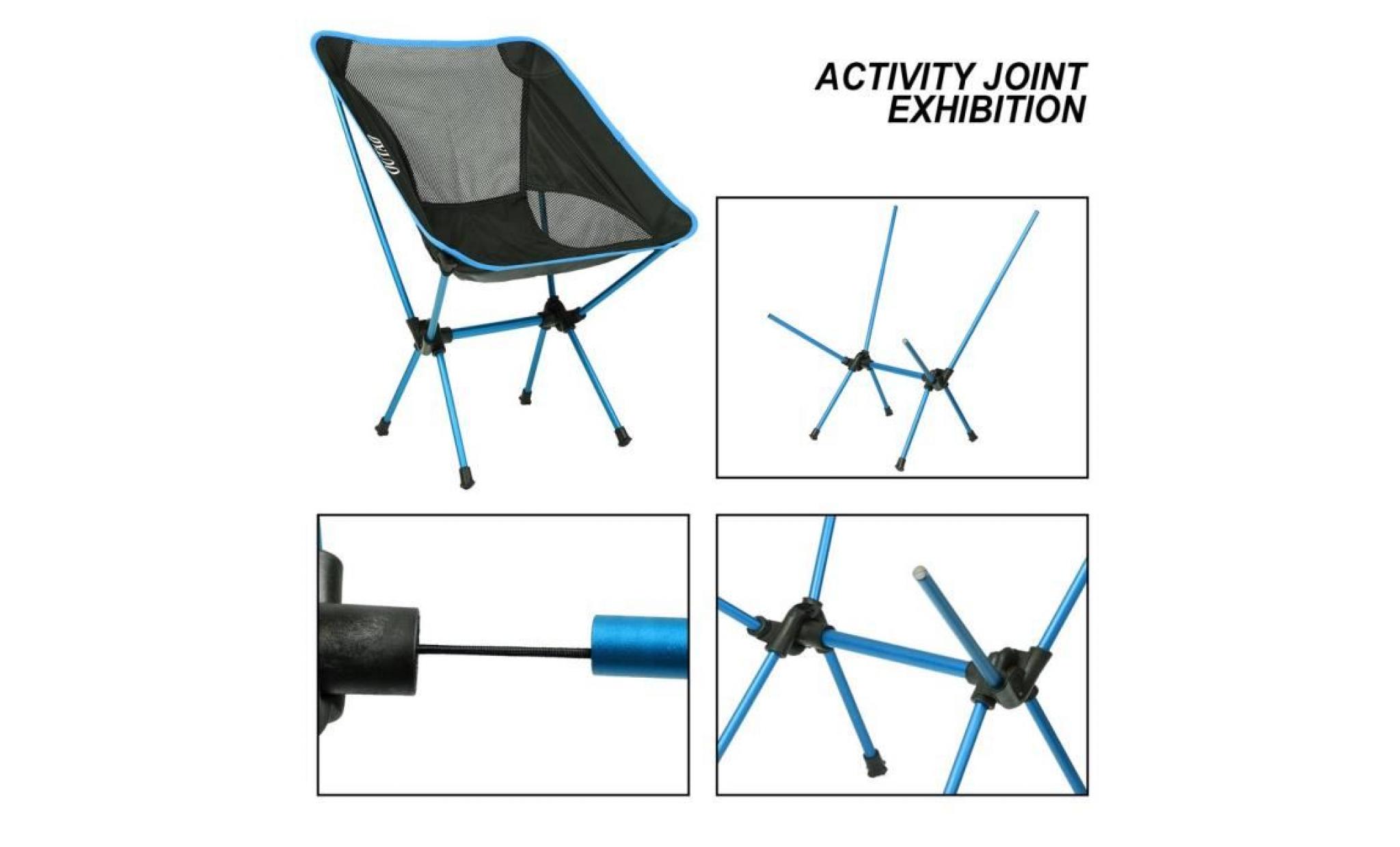 outad® chaise pliable et portable pour pêche randonnée camping en polyester et fer tissu oxford pas cher