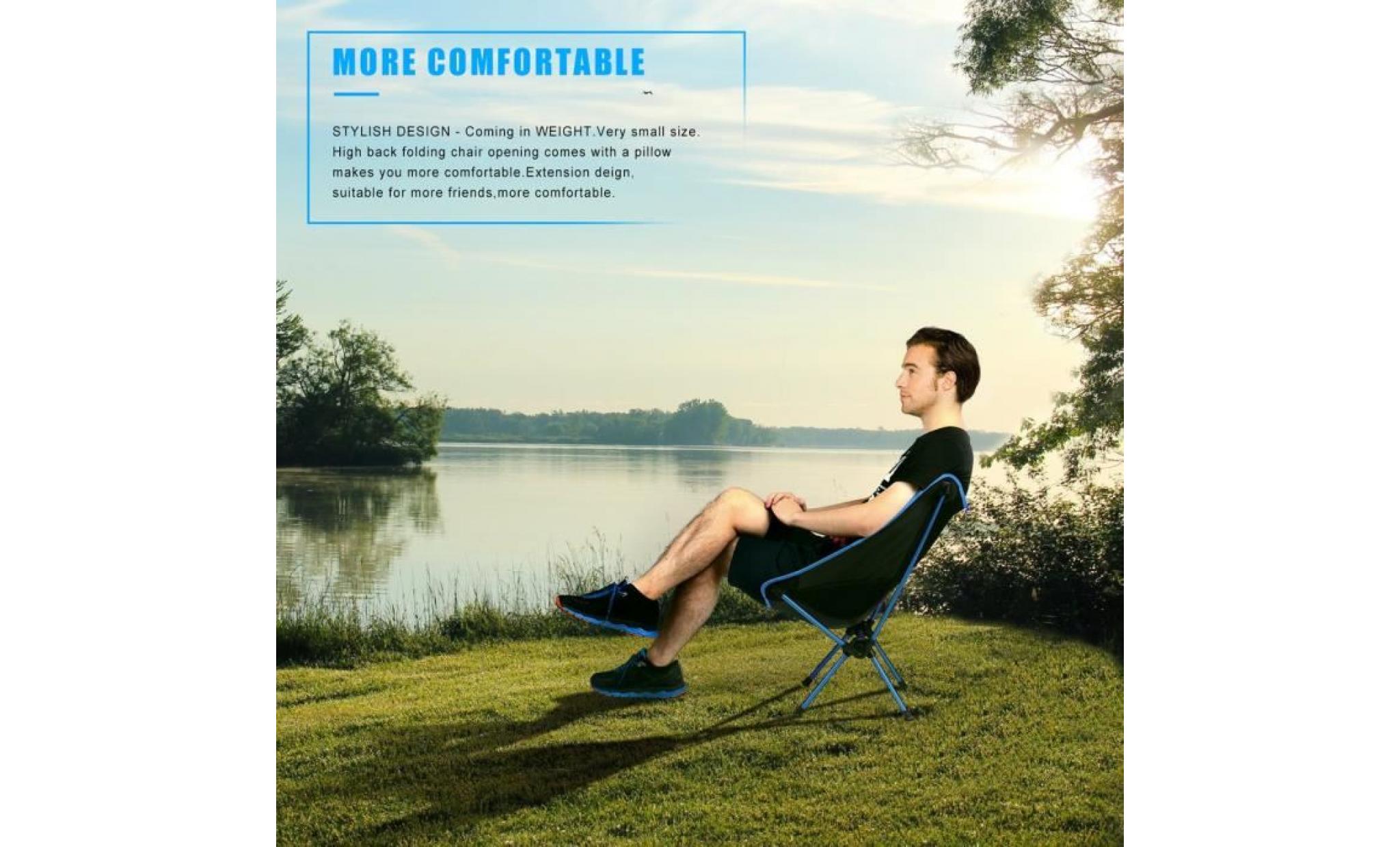 outad® chaise pliable et portable pour pêche randonnée camping en polyester et fer tissu oxford pas cher
