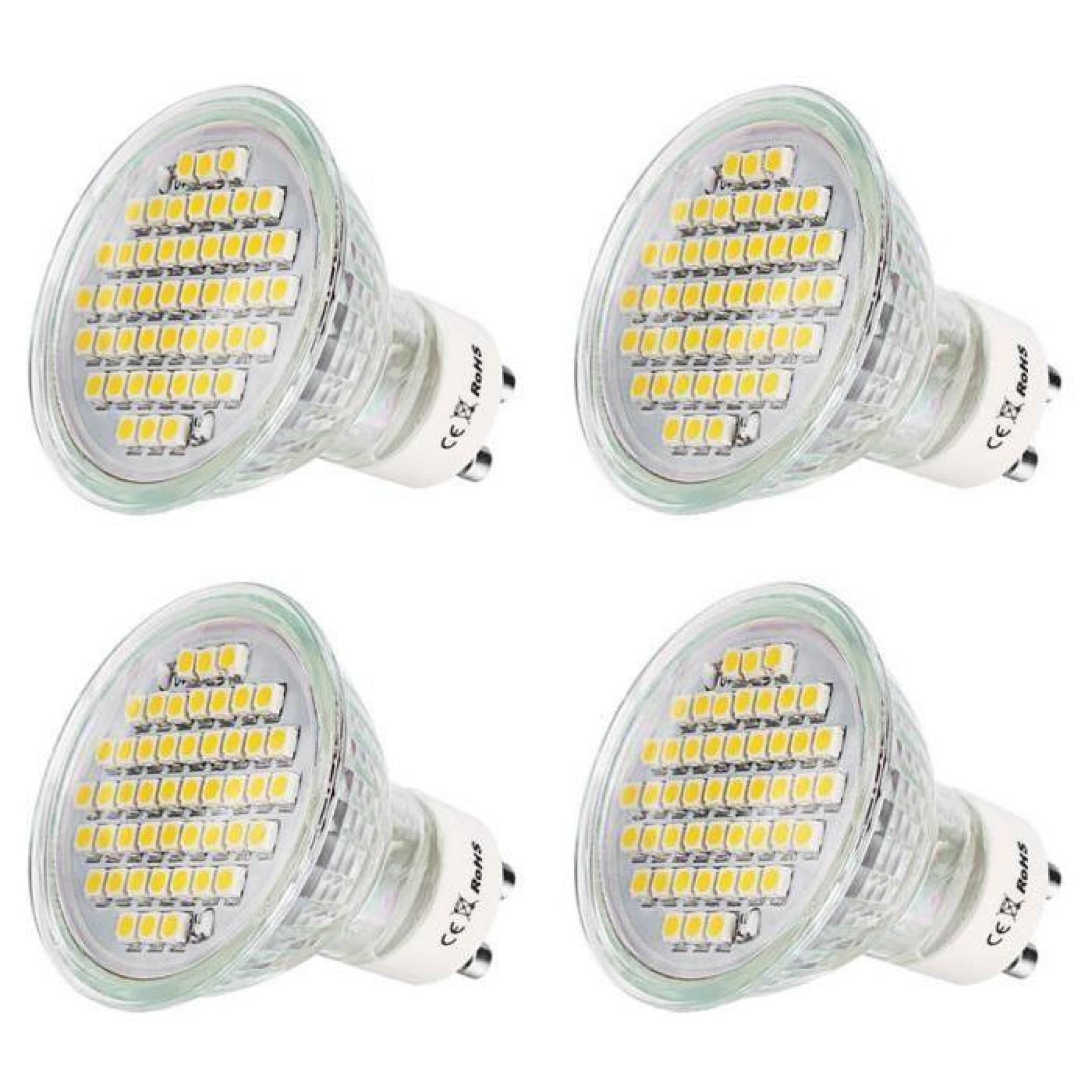  Pack de 4 LED ampoule GU10 ampoule 3,5 w salon intérieur Spotlight