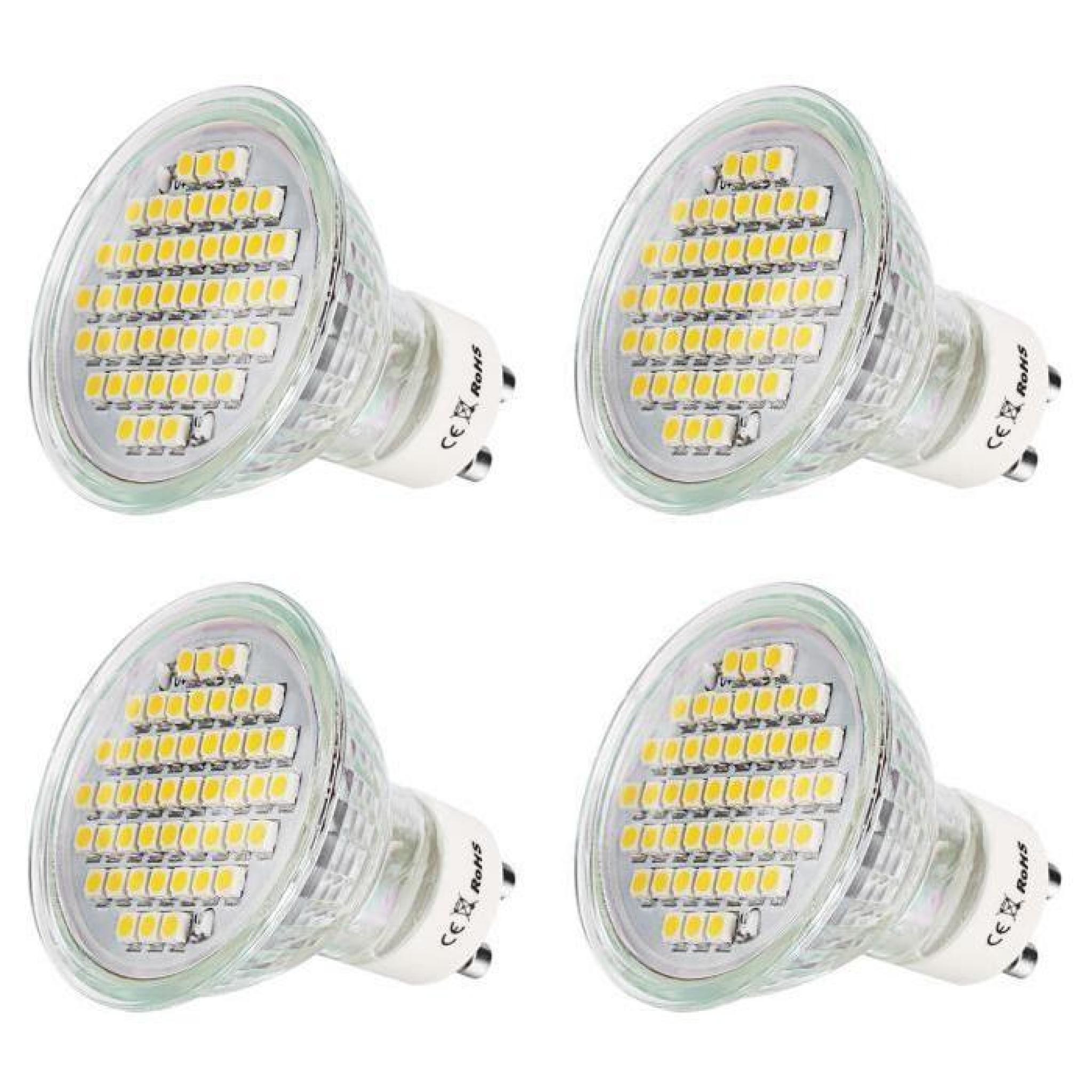  Pack de 4 LED ampoule GU10 ampoule 3,5 w salon intérieur Spotlight pas cher