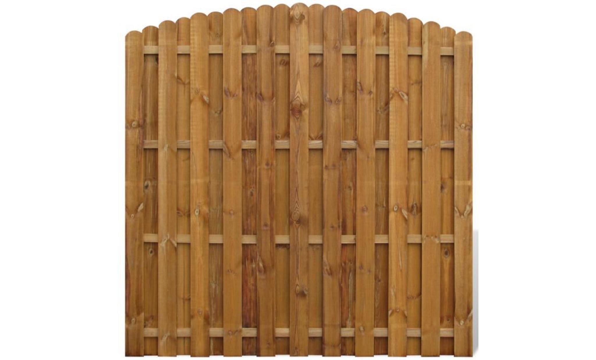 panneau de clôture arqué en bois avec planches intercalées pas cher