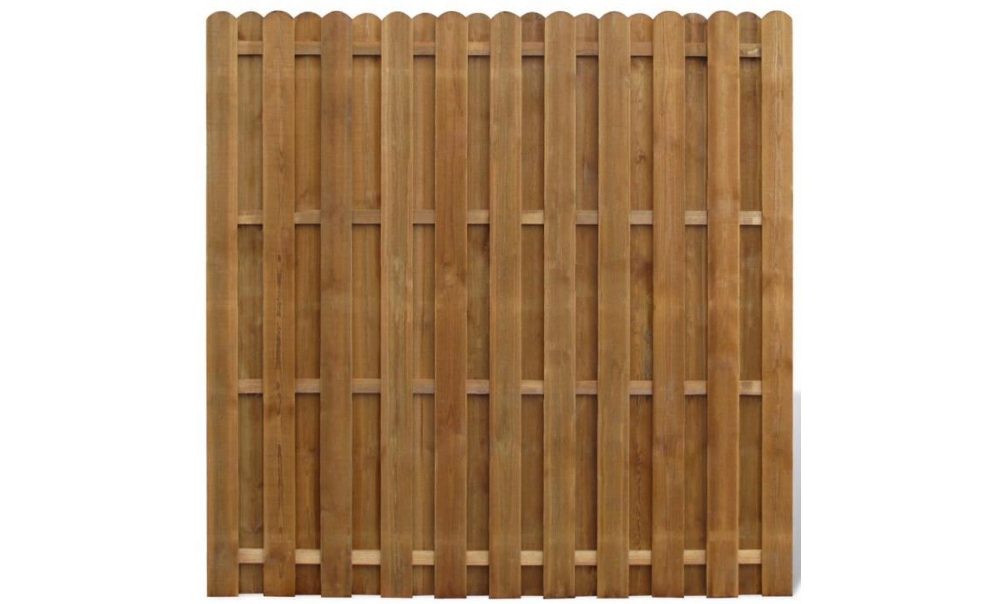 Panneau de clôture en bois avec planches intercalées pas cher