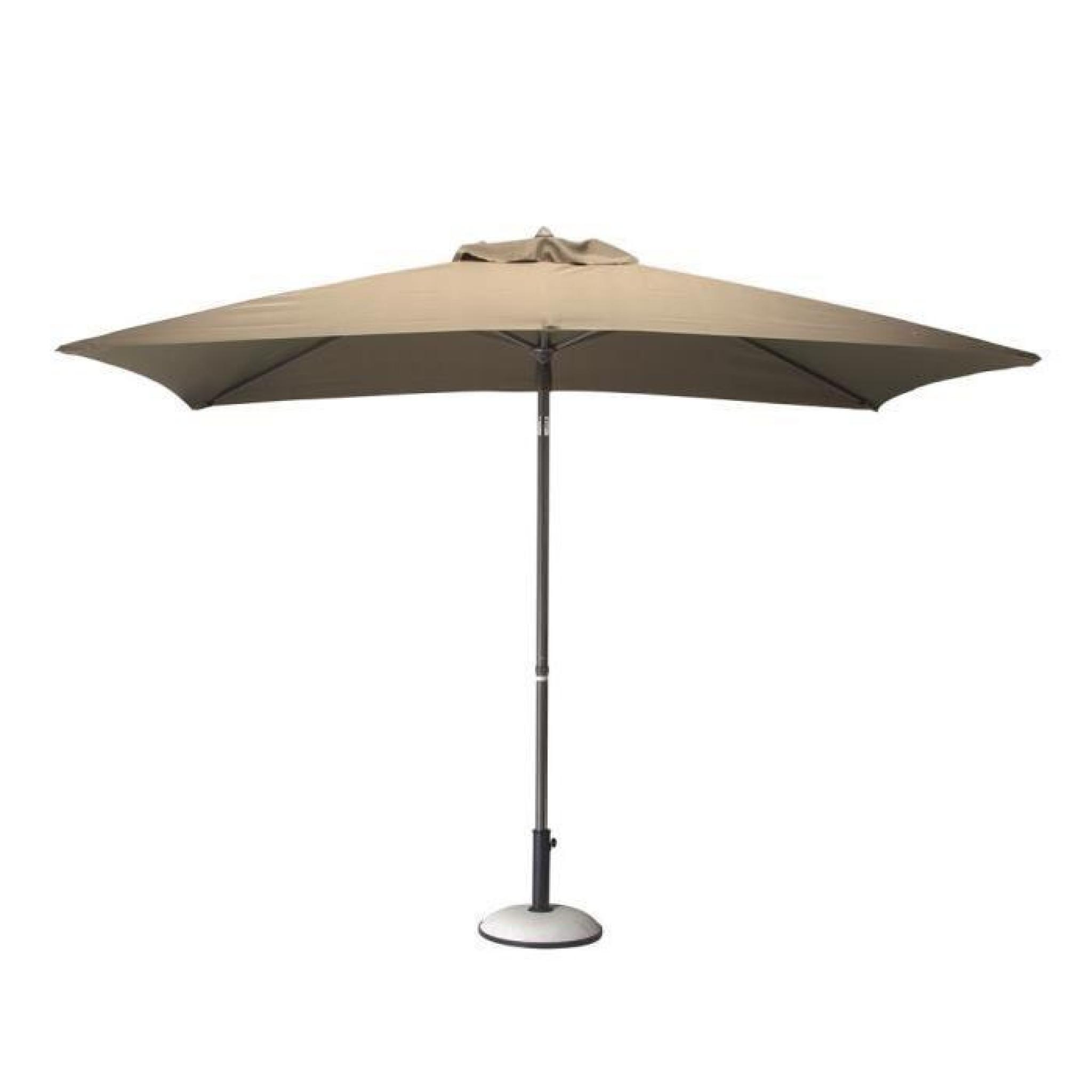 Parasol Alu 3X2 Inclinable Taupe pas cher