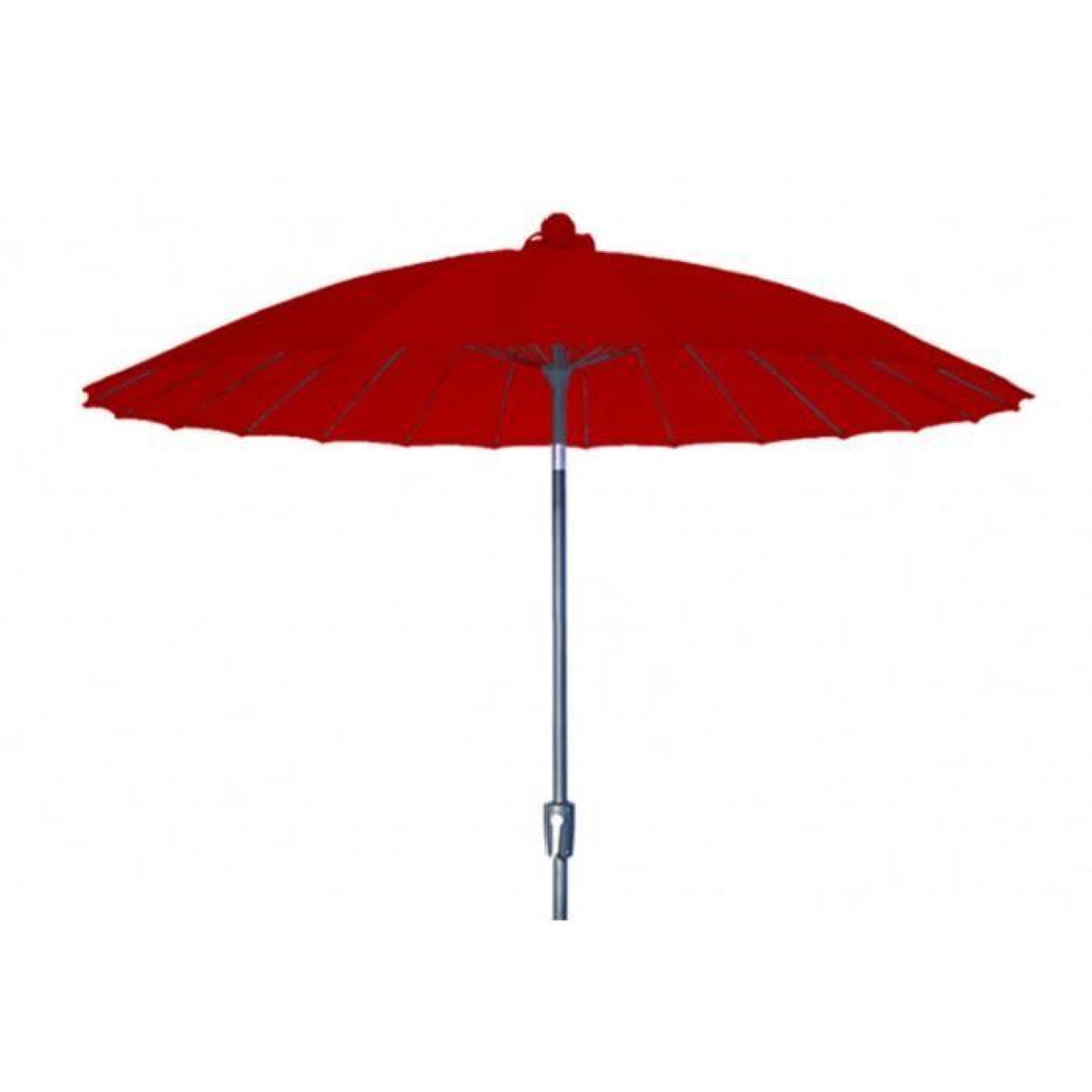 Parasol centré Vaticano Rouge anti-UV inclinable rond, 250 cm