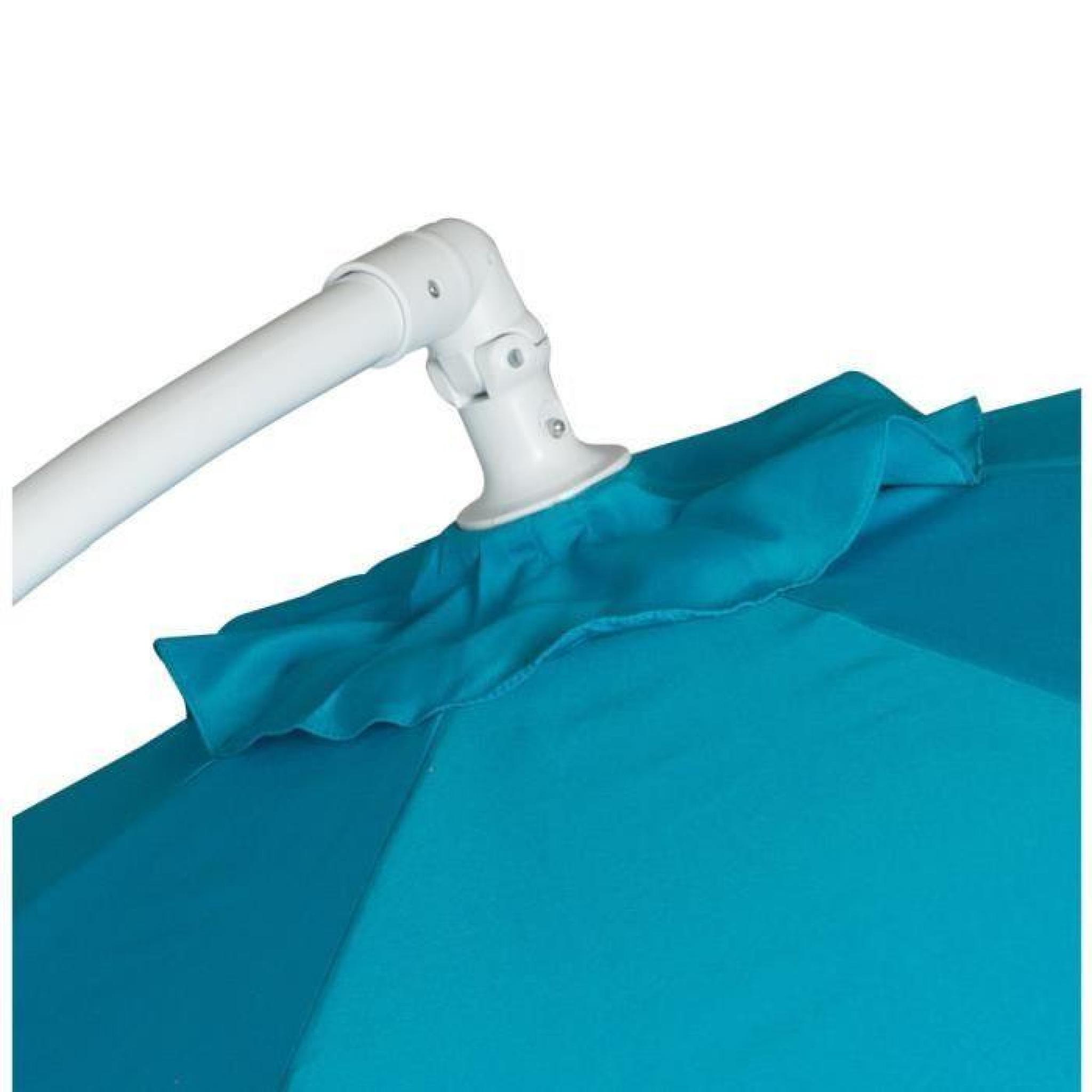 Parasol déporté 'BANANA' bleu en toile polyeste... pas cher