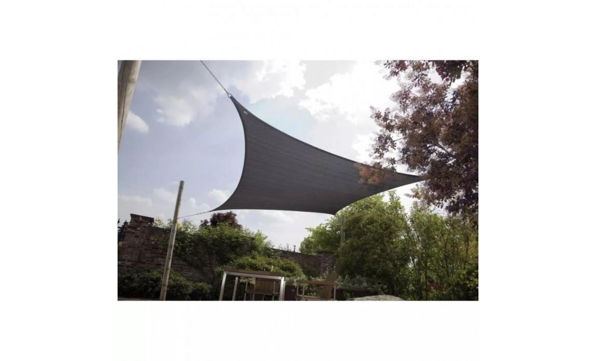 parasols et voiles d'ombrage bo garden toile d'ombrage carre anthracite 3,6x3,6 m 4471442