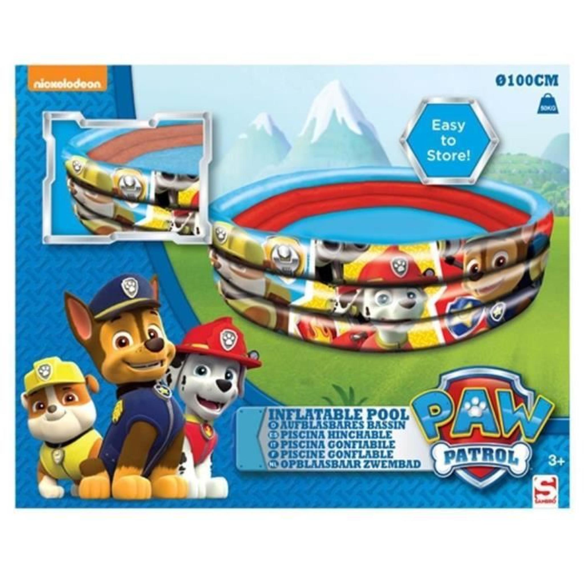 Paw Patrol 3 Ring 100cm piscine gonflable
