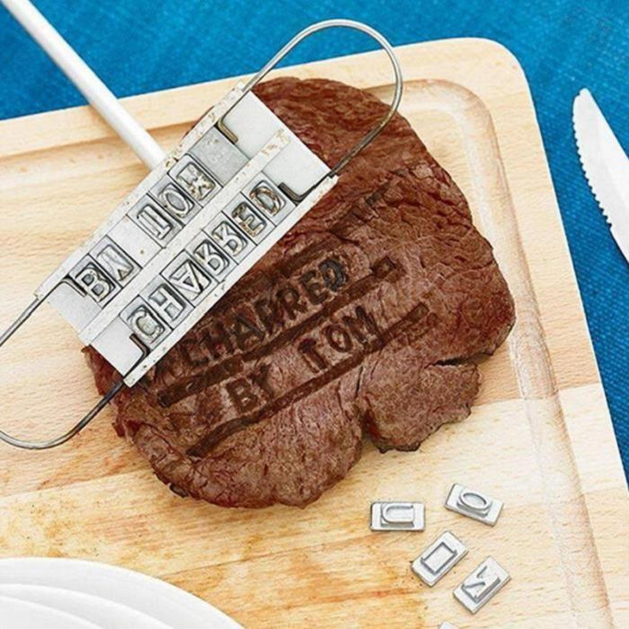  personnalité Steak viande Barbecue Barbecue Branding Iron 55 lettres ensembles doutils NG4S dans Pinces de Maison & Jardin sur A... pas cher