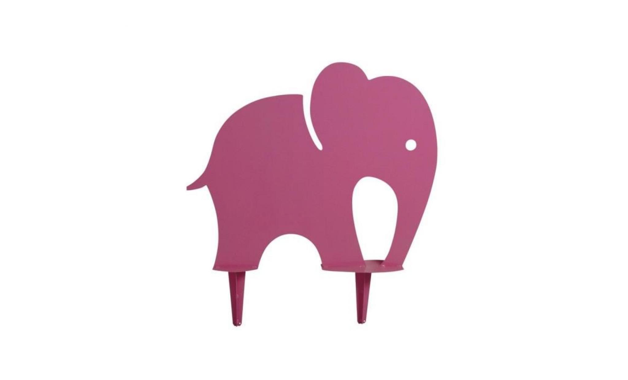 petit éléphant rose en fer