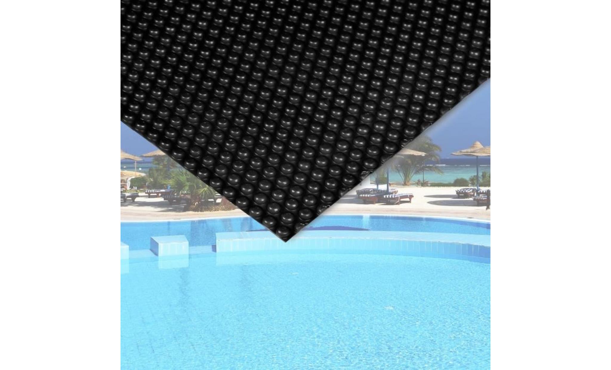 bâche solaire à bulles pour piscine 5x8m noire protection couverture chauffage de piscine   60251