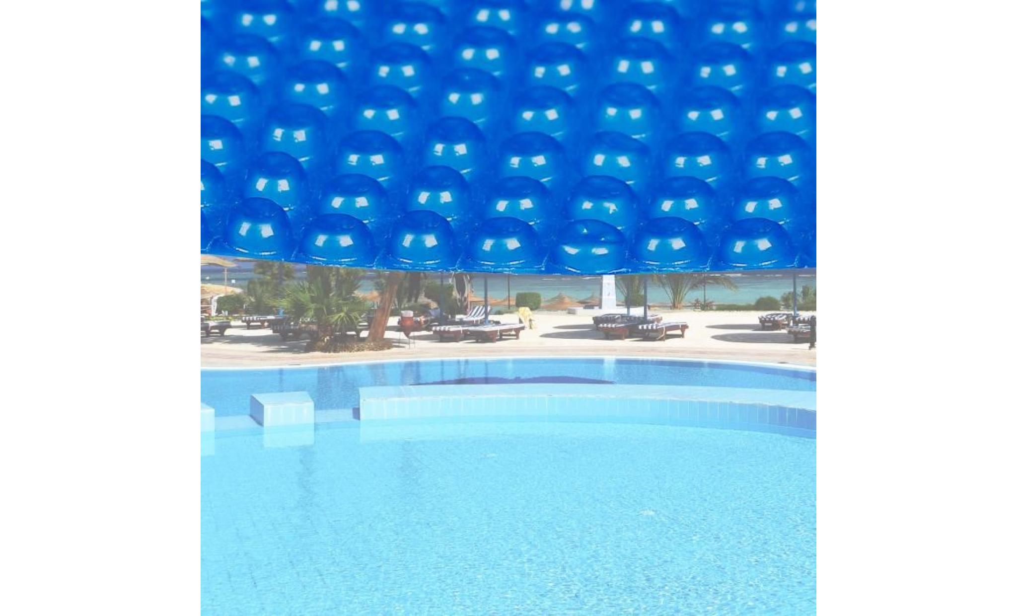 bâche solaire à bulles pour piscine ronde Ø 3.6m bleue protection couverture chauffage de piscine   60244