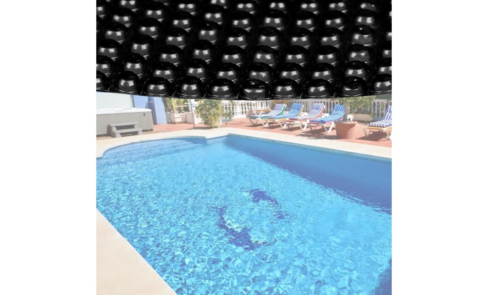 bâche solaire à bulles pour piscine ronde Ø 3.6m noire protection couverture chauffage de piscine   60245