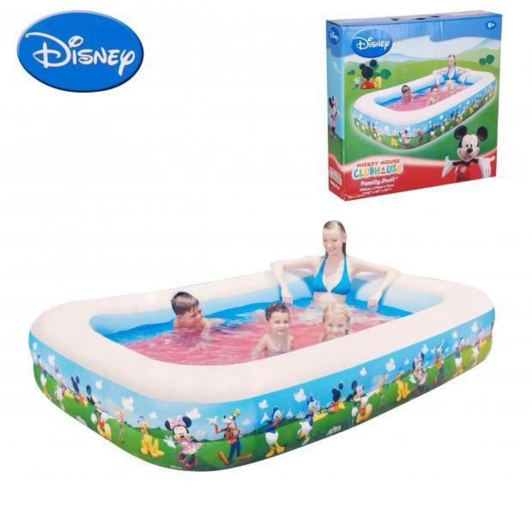 Piscine Gonflable Mickey Rectangle Enfant 269x175x51 - Multicolore - 158