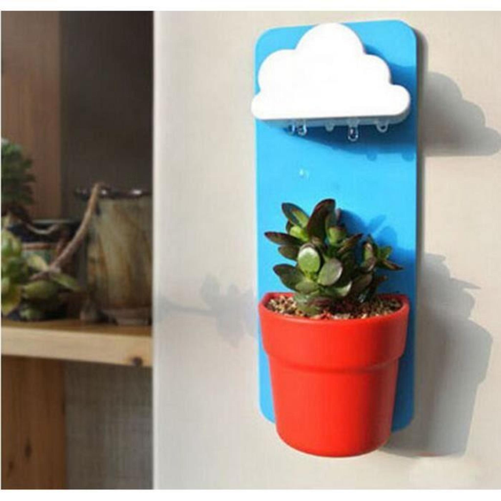 Planter nouveau style nuages de pluie créative Pots mural pot de fleur（bleu） pas cher