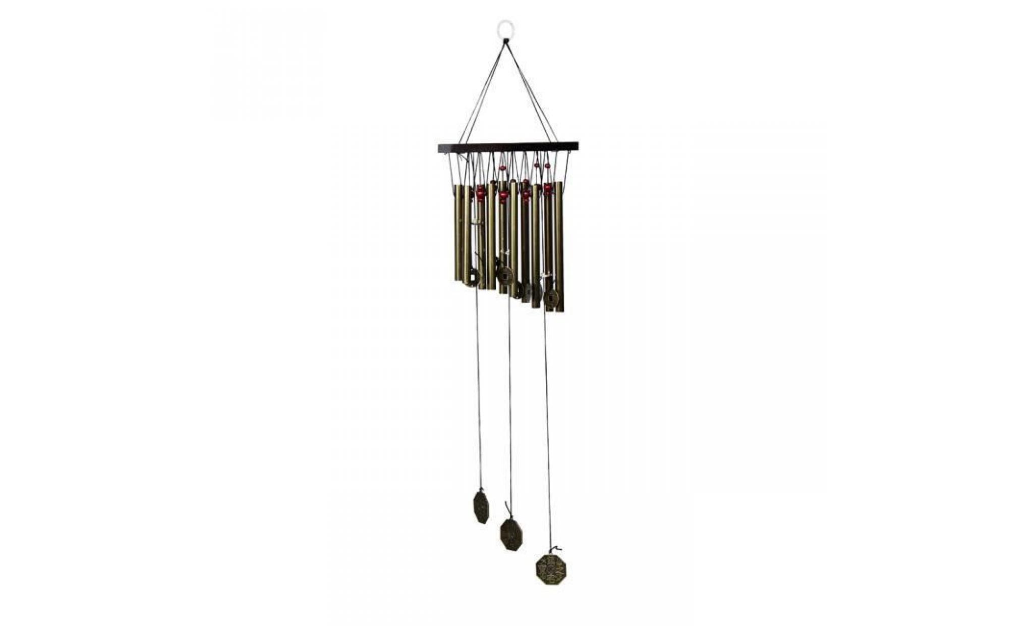 plierty®incroyable 10 tubes bois chapelle eglise cloches carillons éoliens yard décor wh pas cher