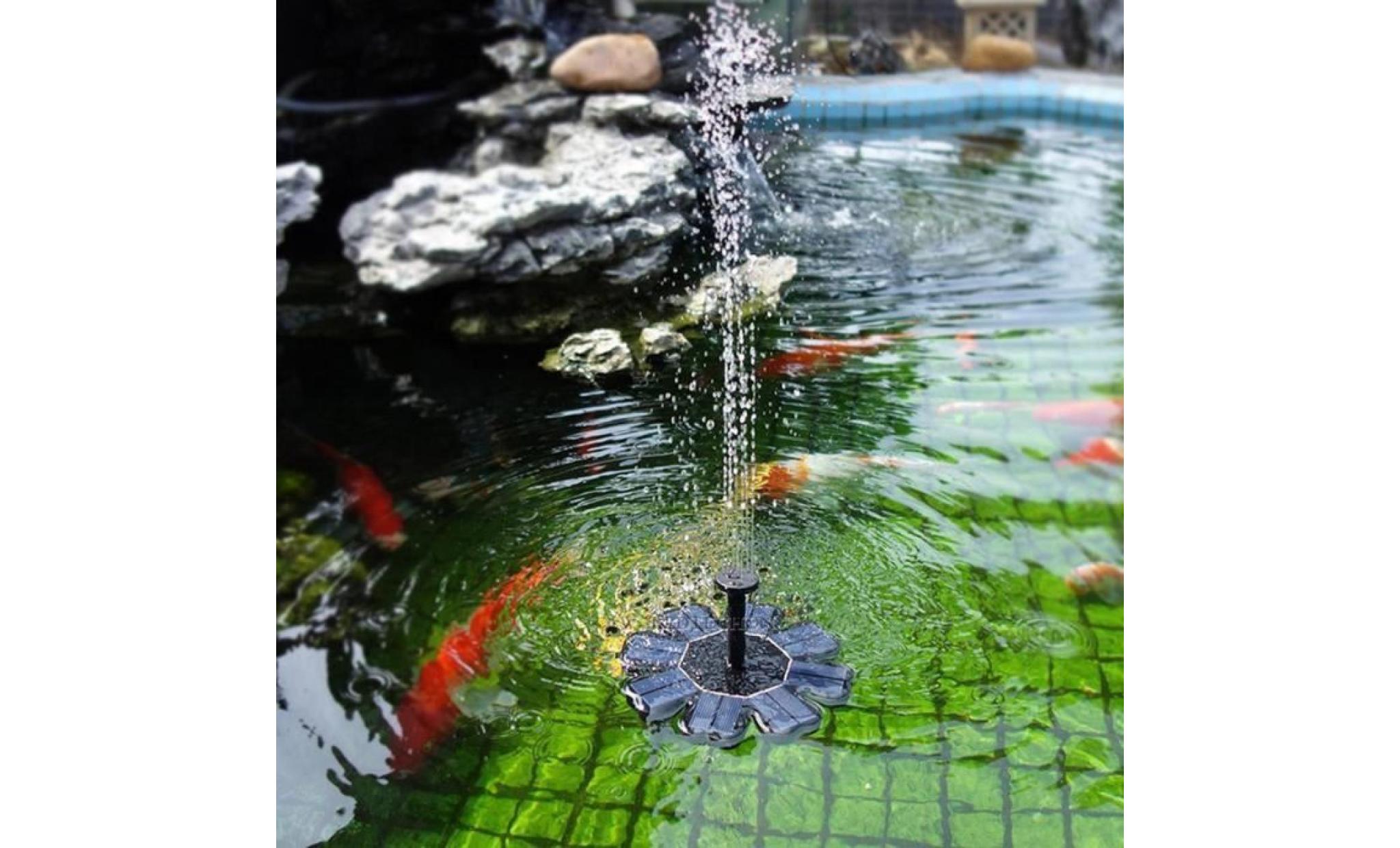 poi@ extérieur à énergie solaire oiseaux bain d'eau fontaine pompe pour piscine, jardin, aquarium noir_28 pas cher