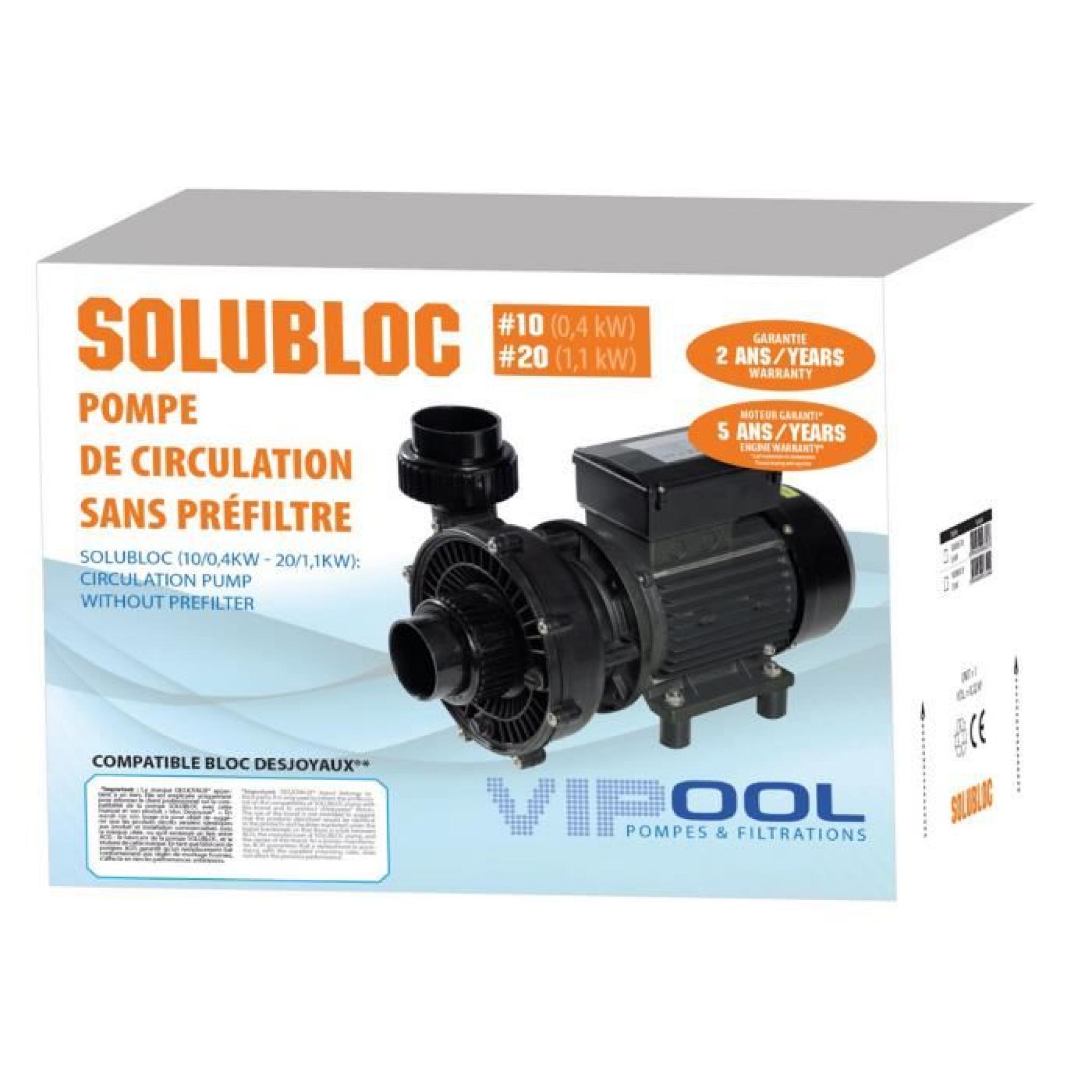 Pompe de filtration Solubloc 10 - 0.4 KW pas cher
