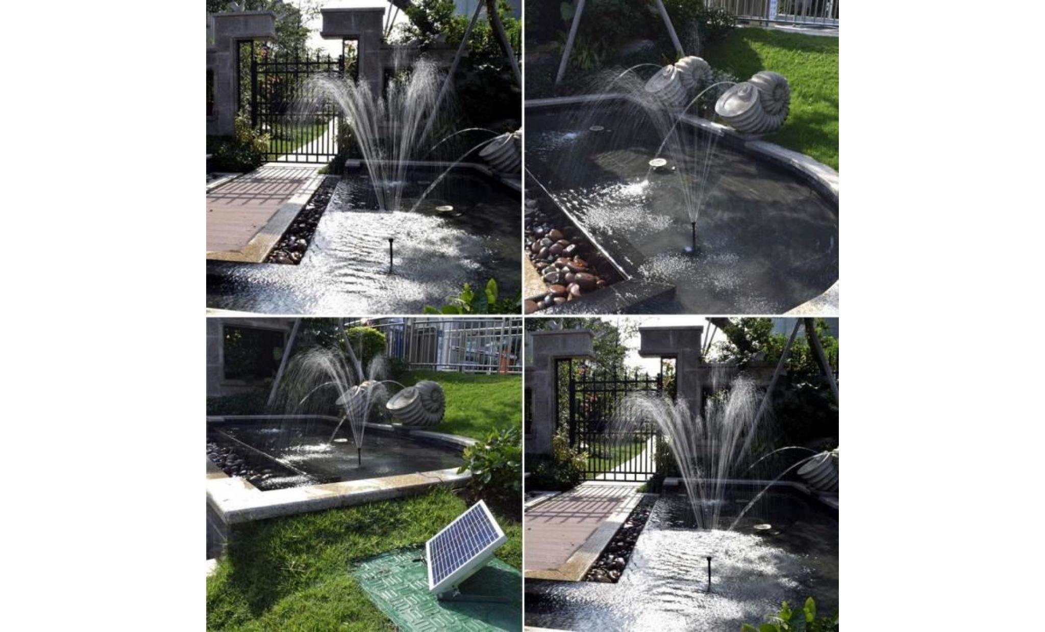 pompe de jardin solaire haute puissance de paysage fontaine 17v 10w équipement solaire eau fontaines fontaine décorative pas cher