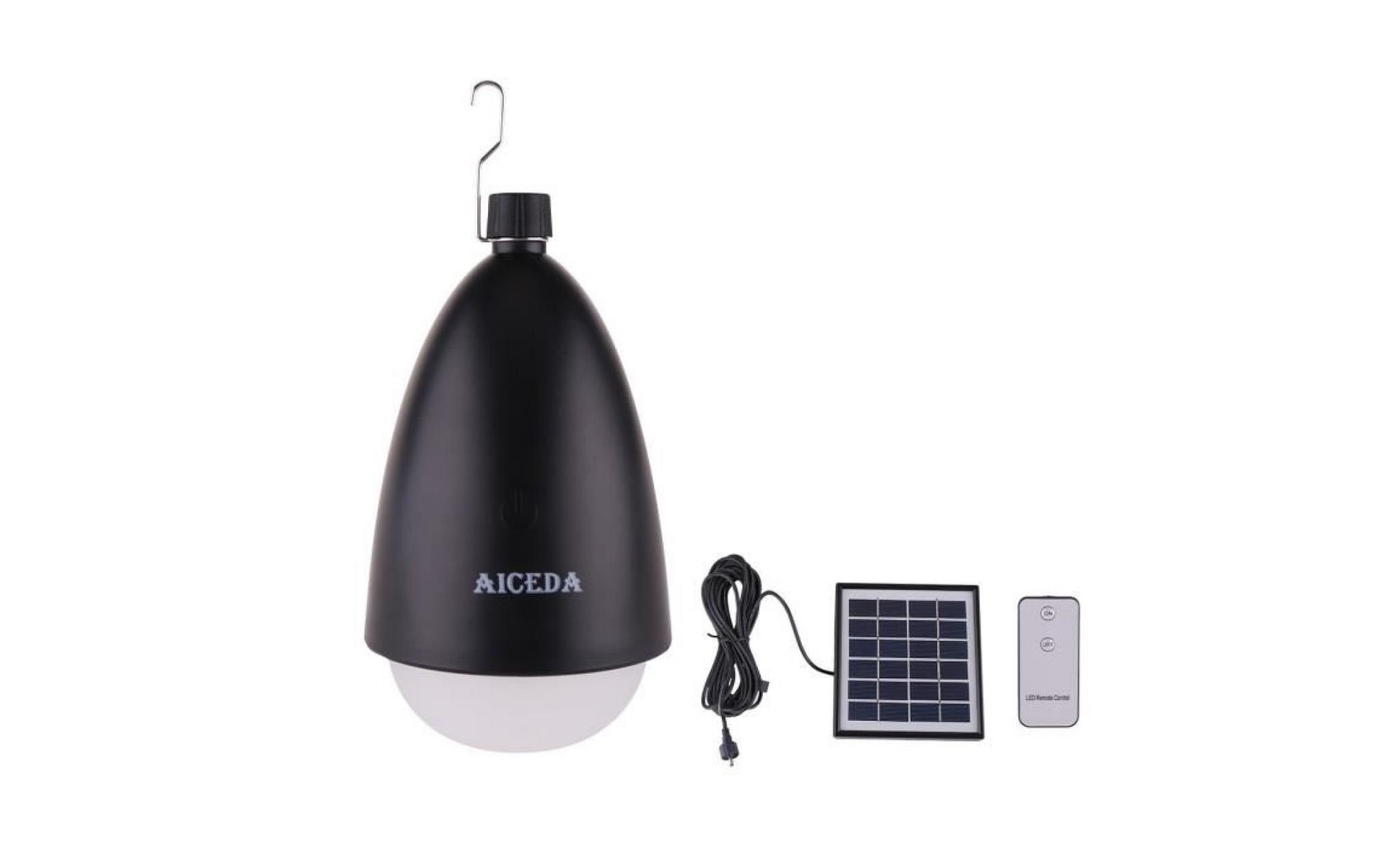 portable led lampe solaire,télécommande control et panneau solaire, ampoules pour eclairage extérieur,randonnée camping,tente,pêche