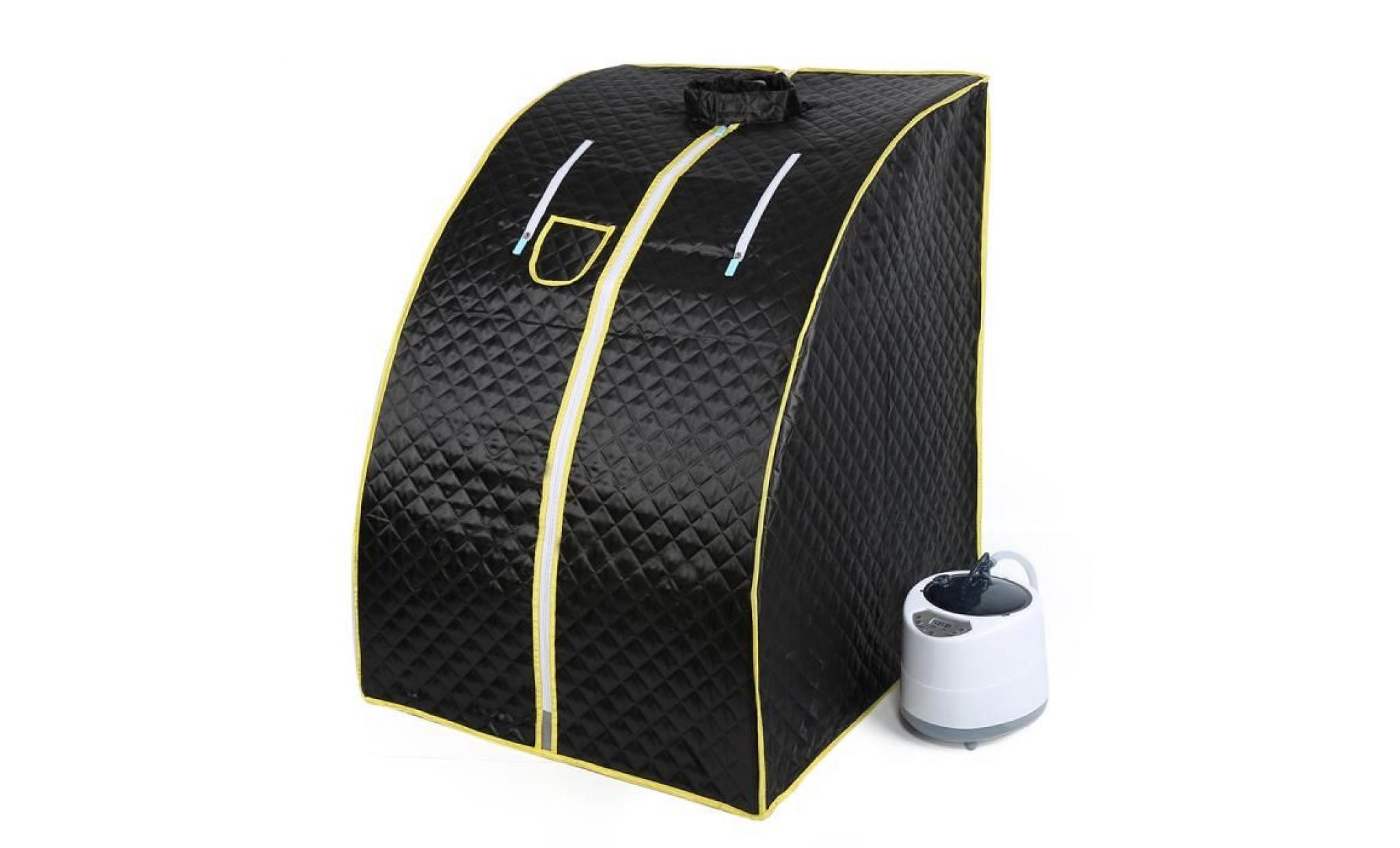 portable sauna thérapeutique vapeur spa chaise maison relax 98 x 70 x 80 cm 1.8l noir