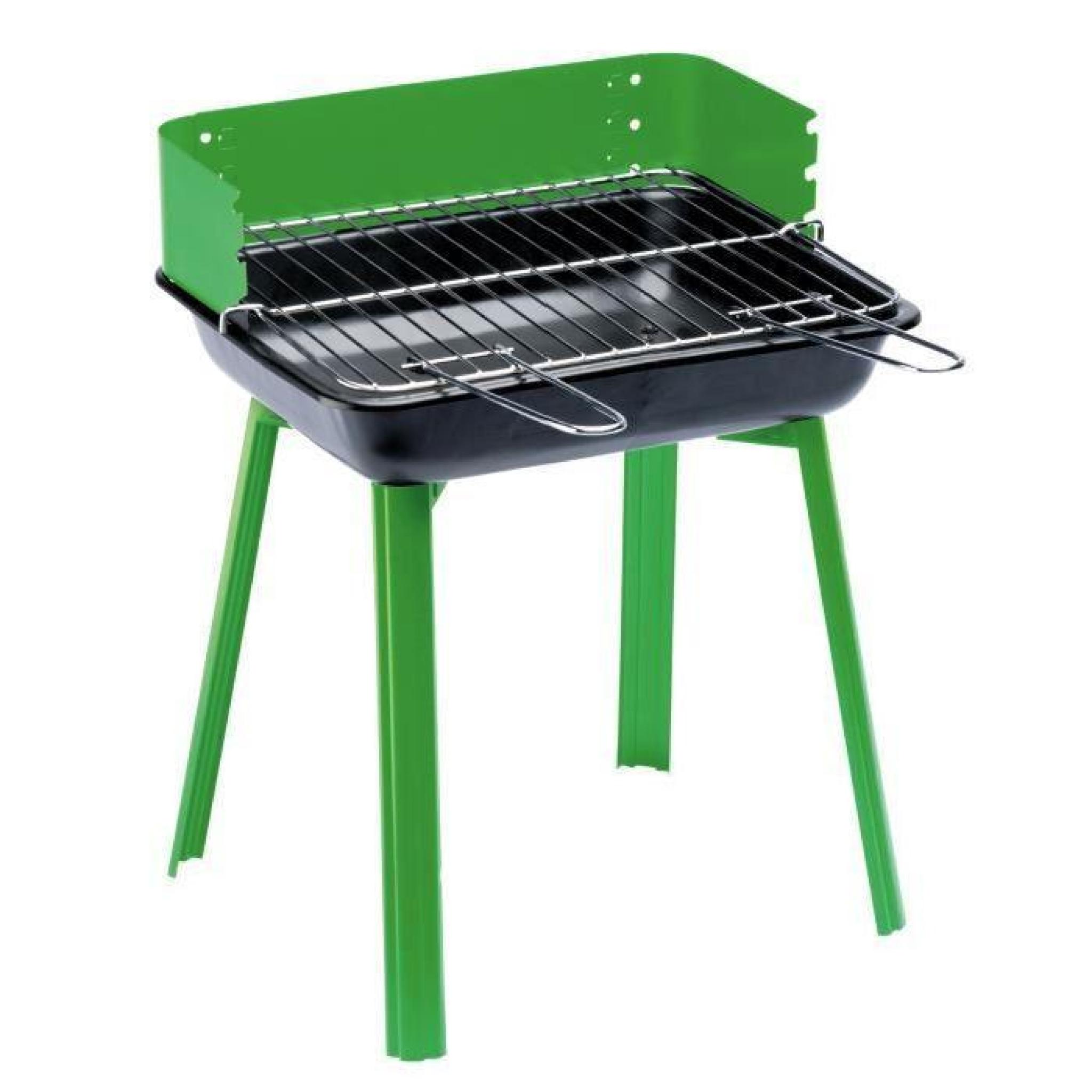 PORTAGO Barbecue charbon vert 33 x 26 cm pas cher