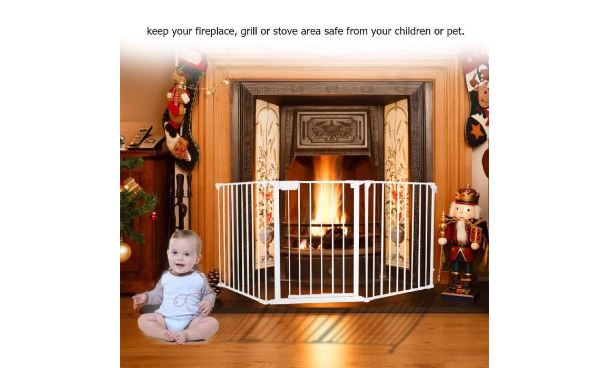 porte de foyer de barrière de sécurité de cheminée de bébé enfant résistant la porte de feu de chat de chat pas cher