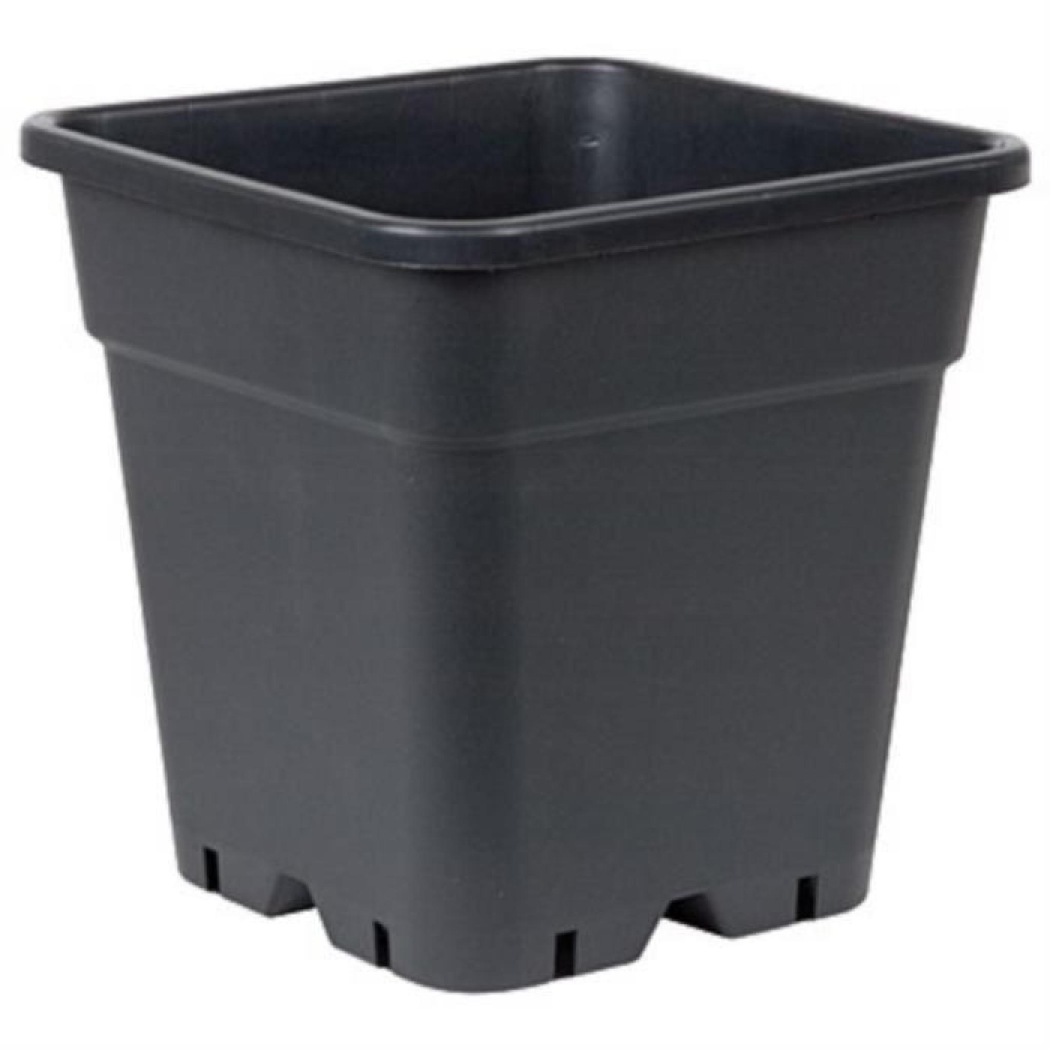 Pot carré noir 11 litres - 25x25x25.5cm - Pasquini & Bini