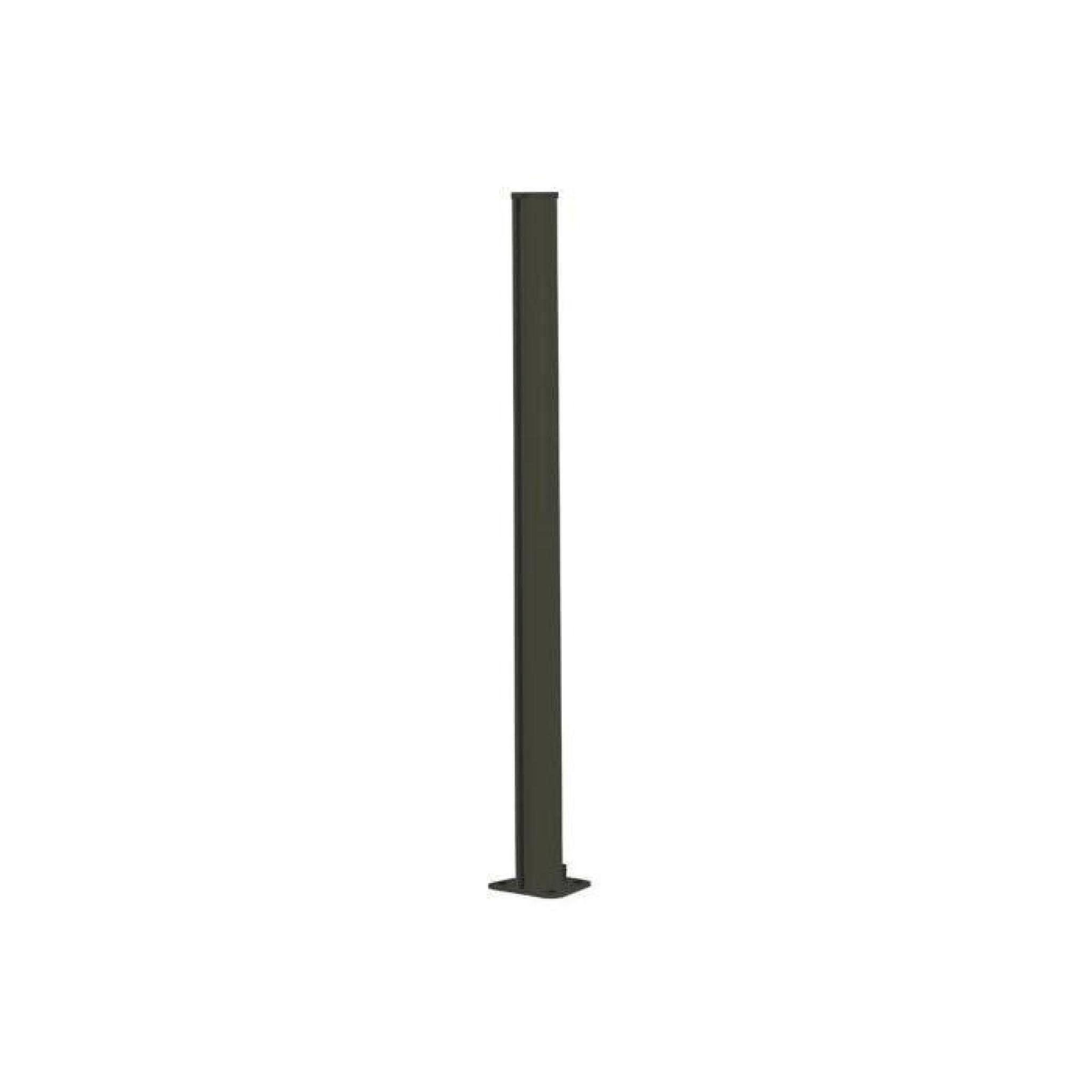 Poteau pour paravent rétractable en acier -Dim : 7 x 5 x 148.5cm 
