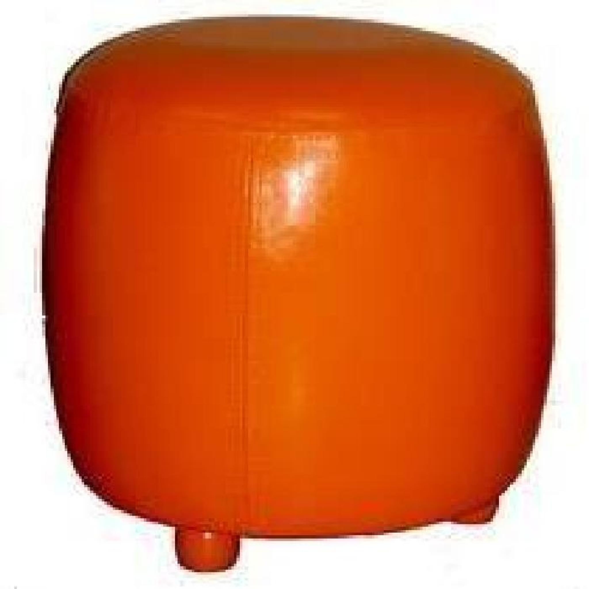 Pouf tonneau - orange D.31xH.32 cm pas cher