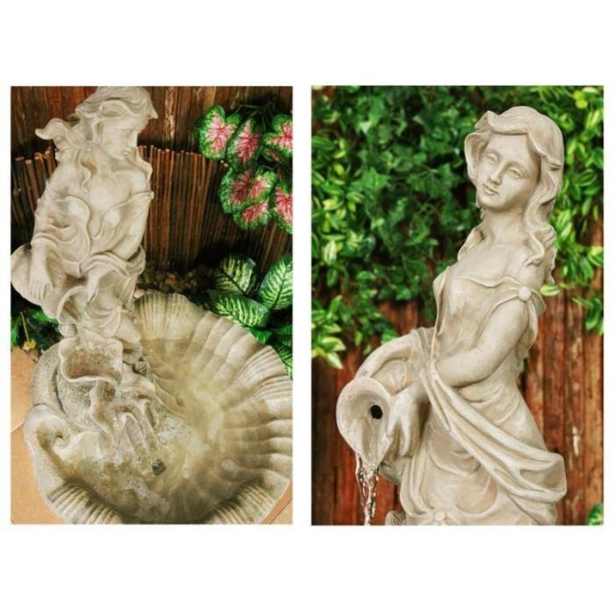 Primrose Ambiente Fontaine Couleur Nacre - Figurine Liliana sur pilier pas cher