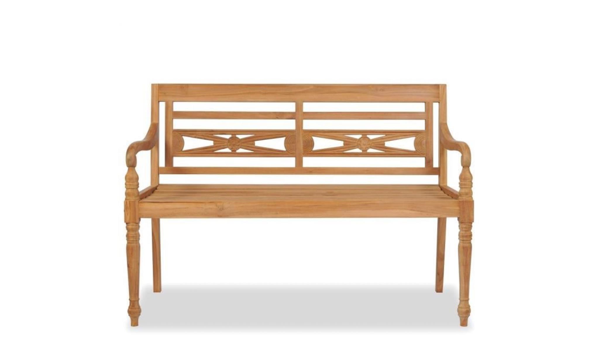 r146 ajoutez une touche d'elegance a votre espace de vie exterieur avec ce banc batavia a 2 places en bois de teck massi