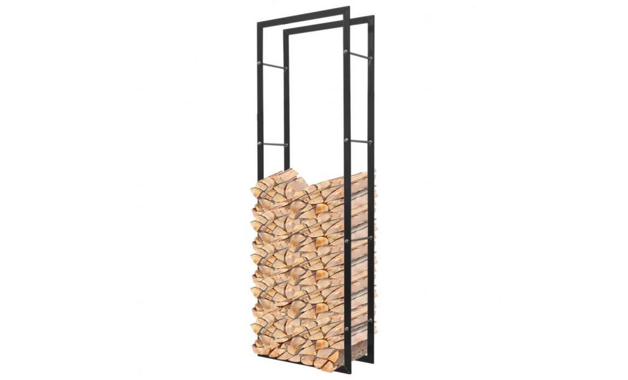range bûches rectangulaire support étagère à stocker bois de chauffage 50 x 20 x 150 cm