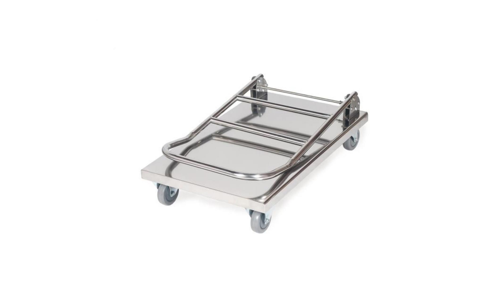 chariot pliable magasin trolley de manutention pliant dossier rabattable 330kg royal catering rcft  1 pas cher