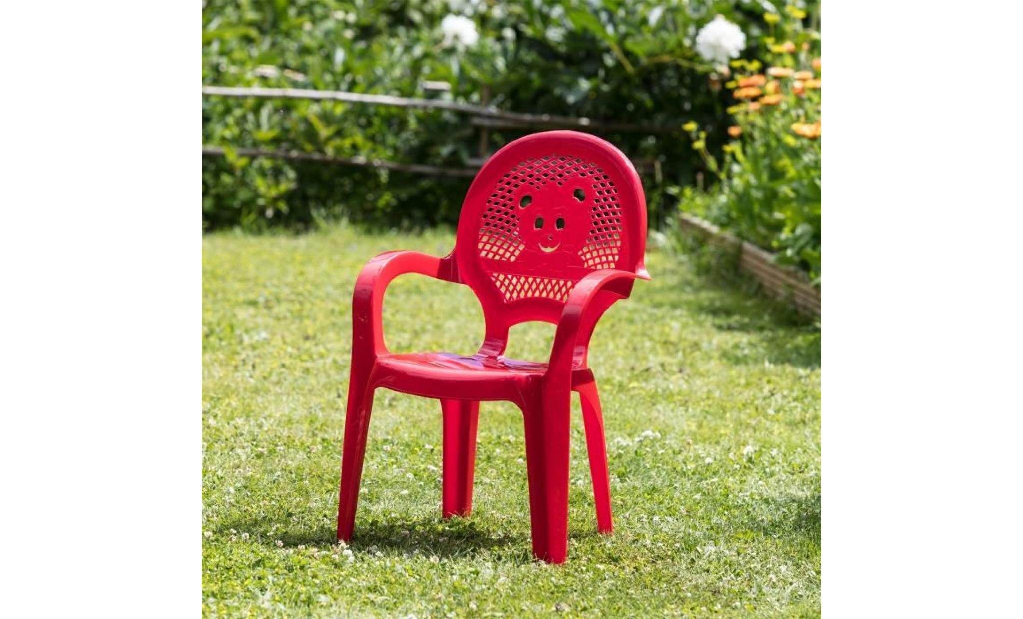 resol   enfants enfants jardin extérieur chaise en plastique   rouge   enfants meubles (lot de 4 chaises) pas cher